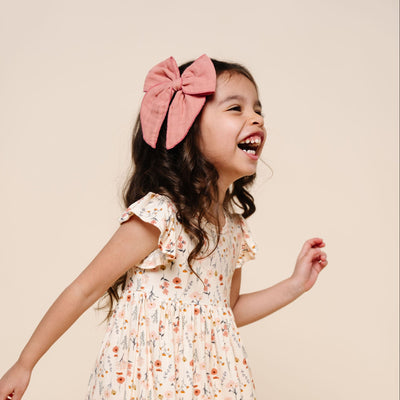 Cloud Muslin™ Heirloom Bow - Rose Clip