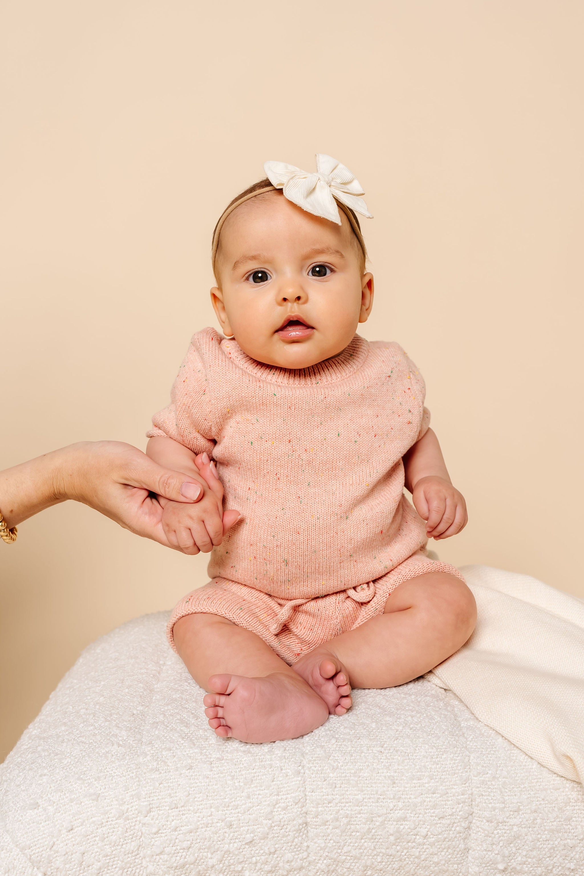 Knit Short Sleeve Tee - Petal Speckle