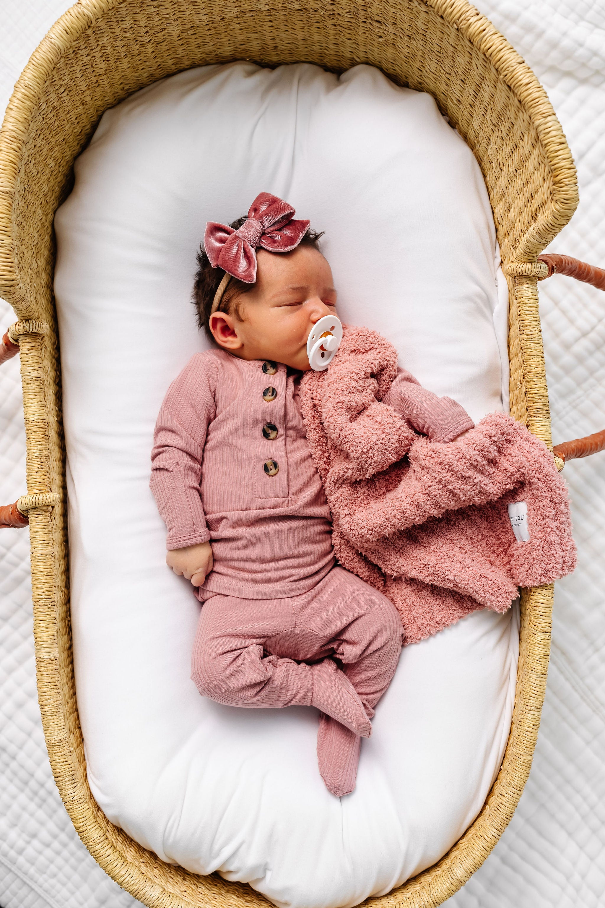 Chenille Blanket - Rose - Mini/Lovey