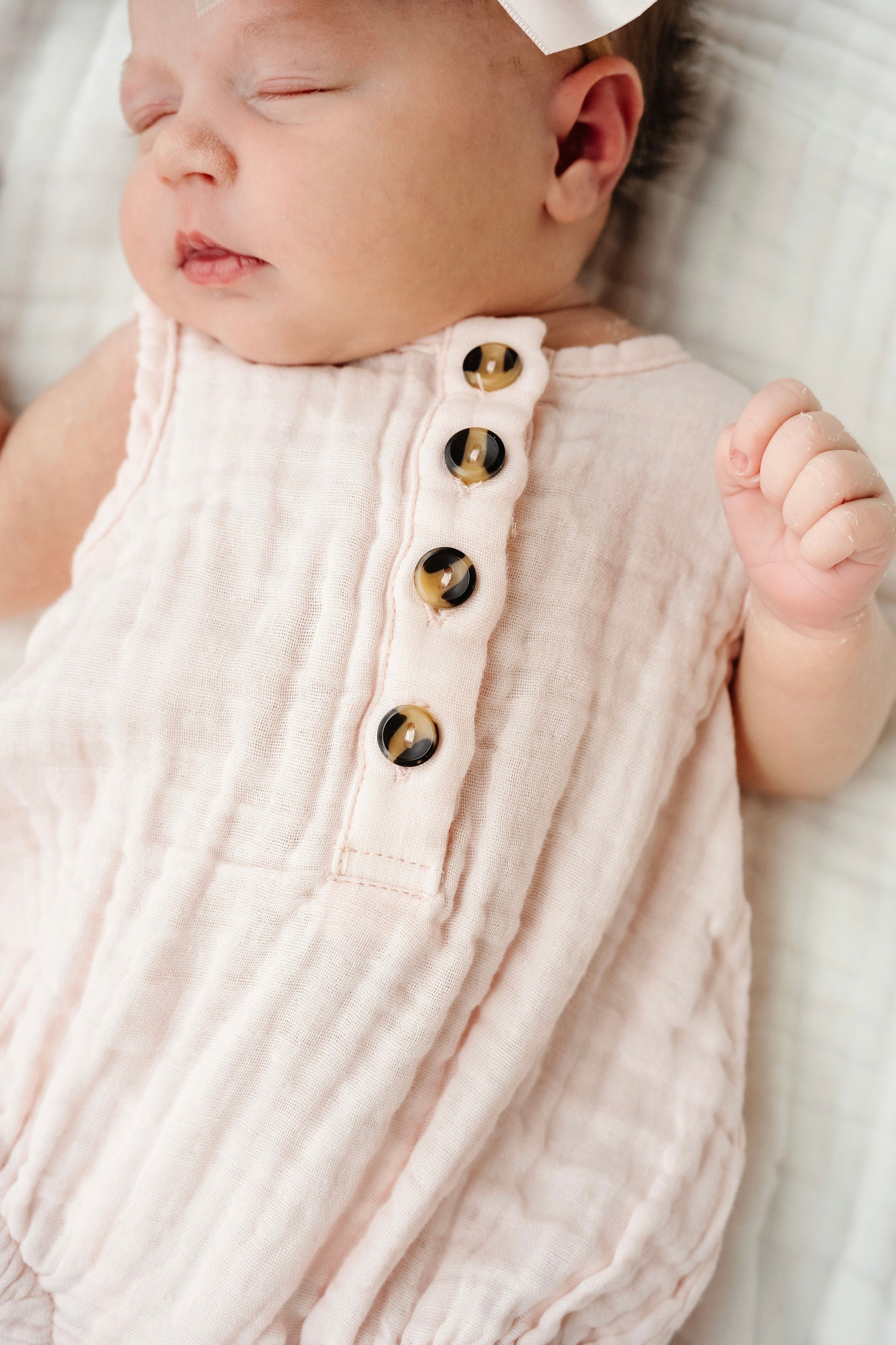 Cloud Muslin™ Bubble Romper - Blush