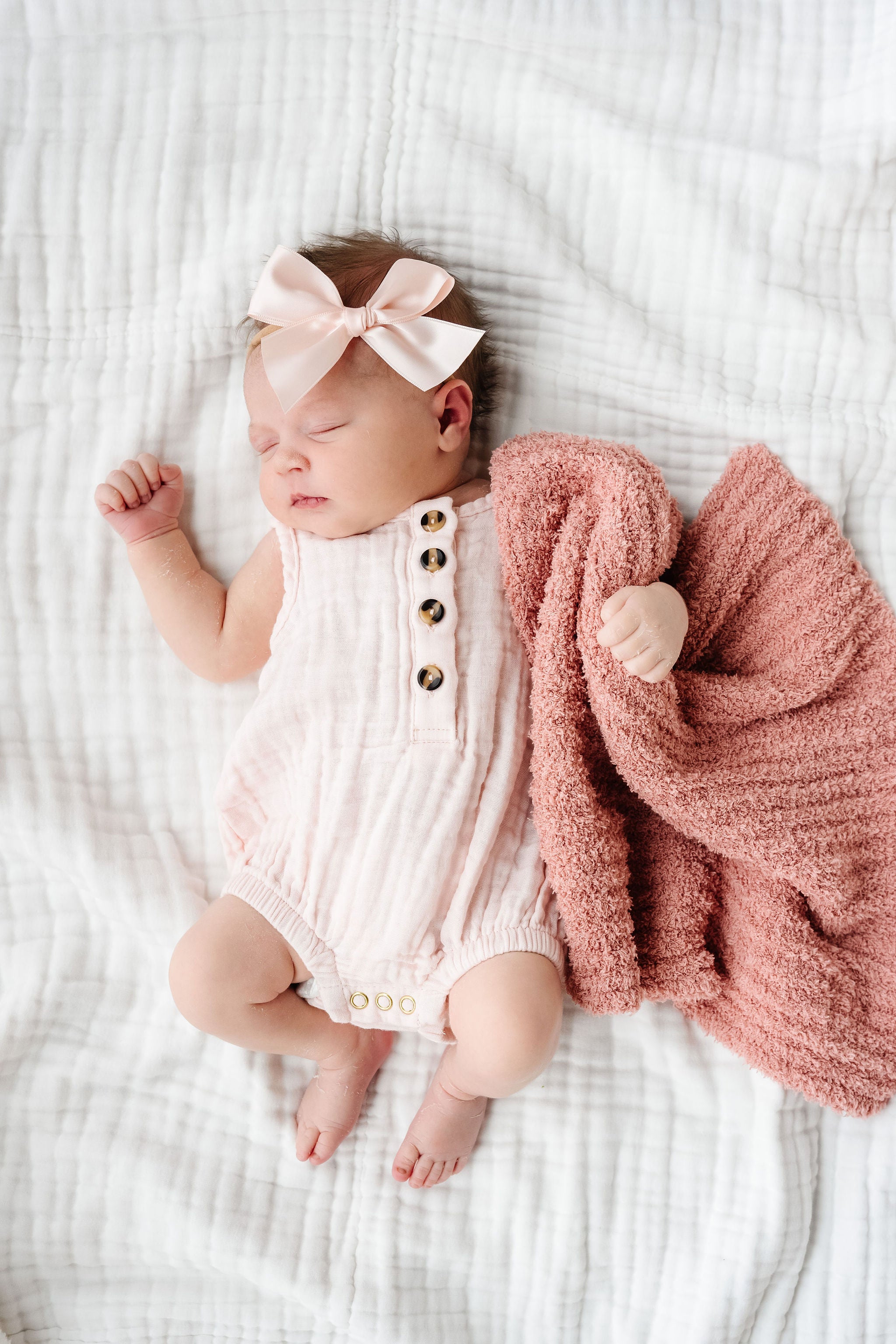 Cloud Muslin™ Bubble Romper - Blush