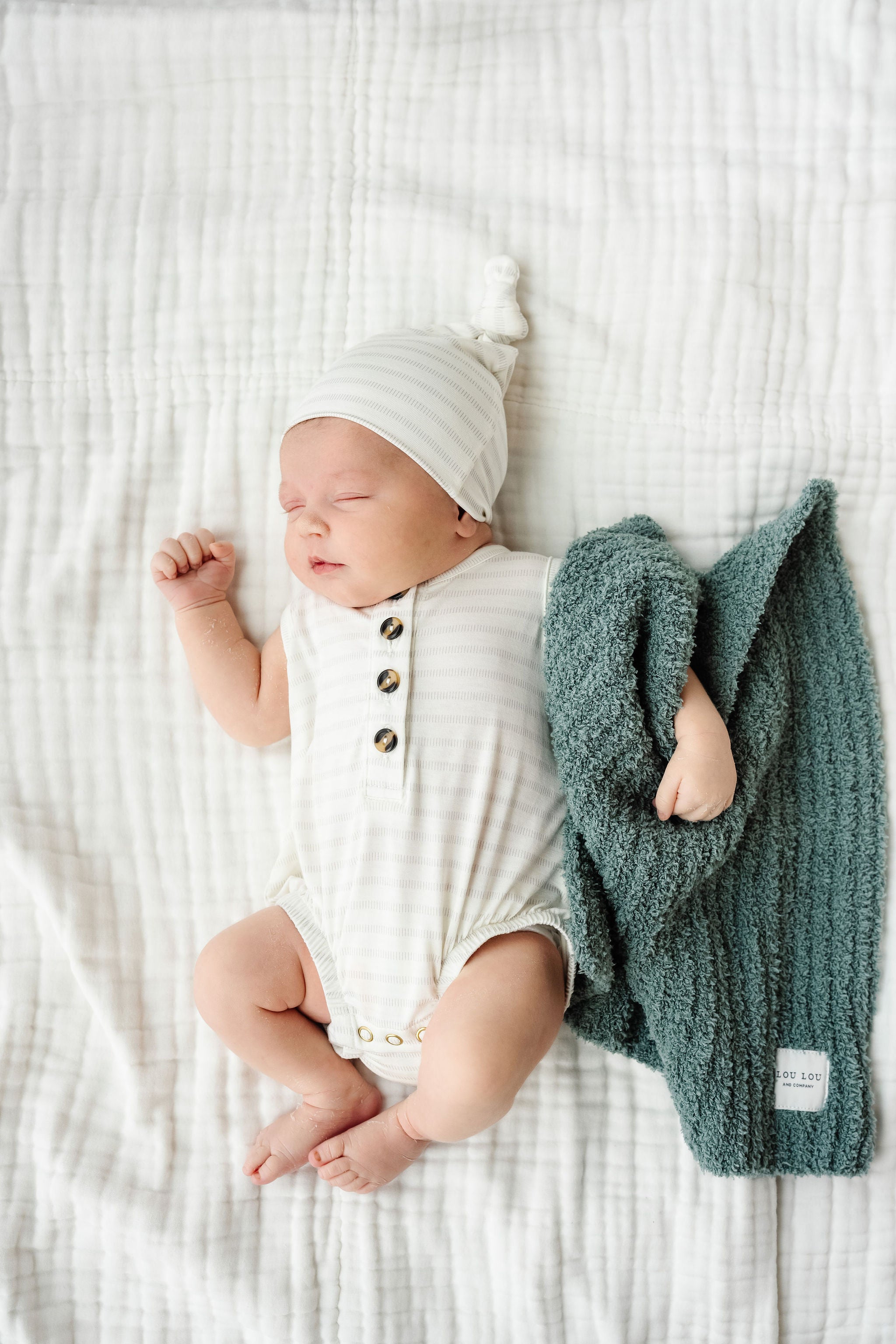 Chenille Blanket - Ocean Blue - Mini/Lovey