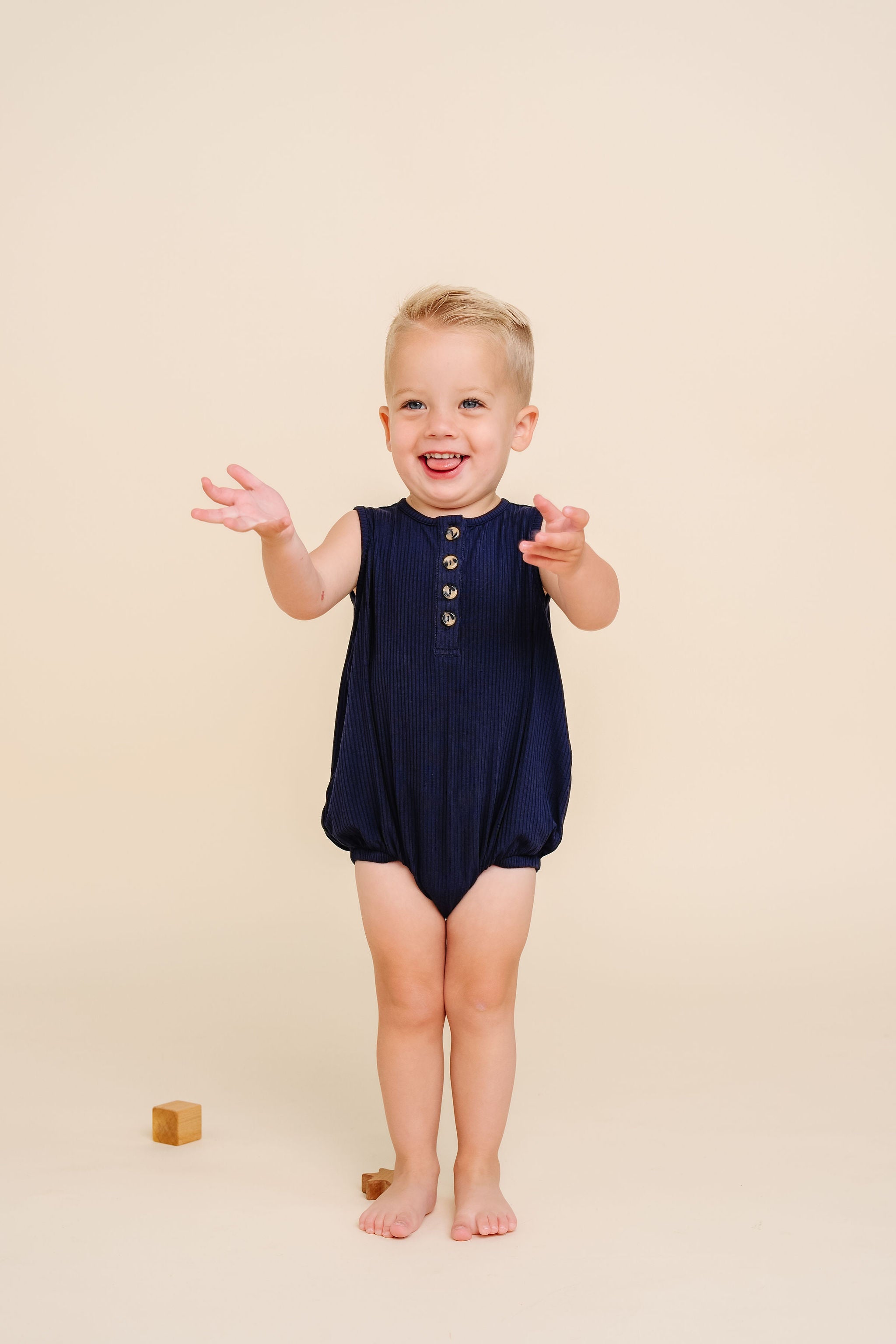 Hayden Ribbed Bubble Romper