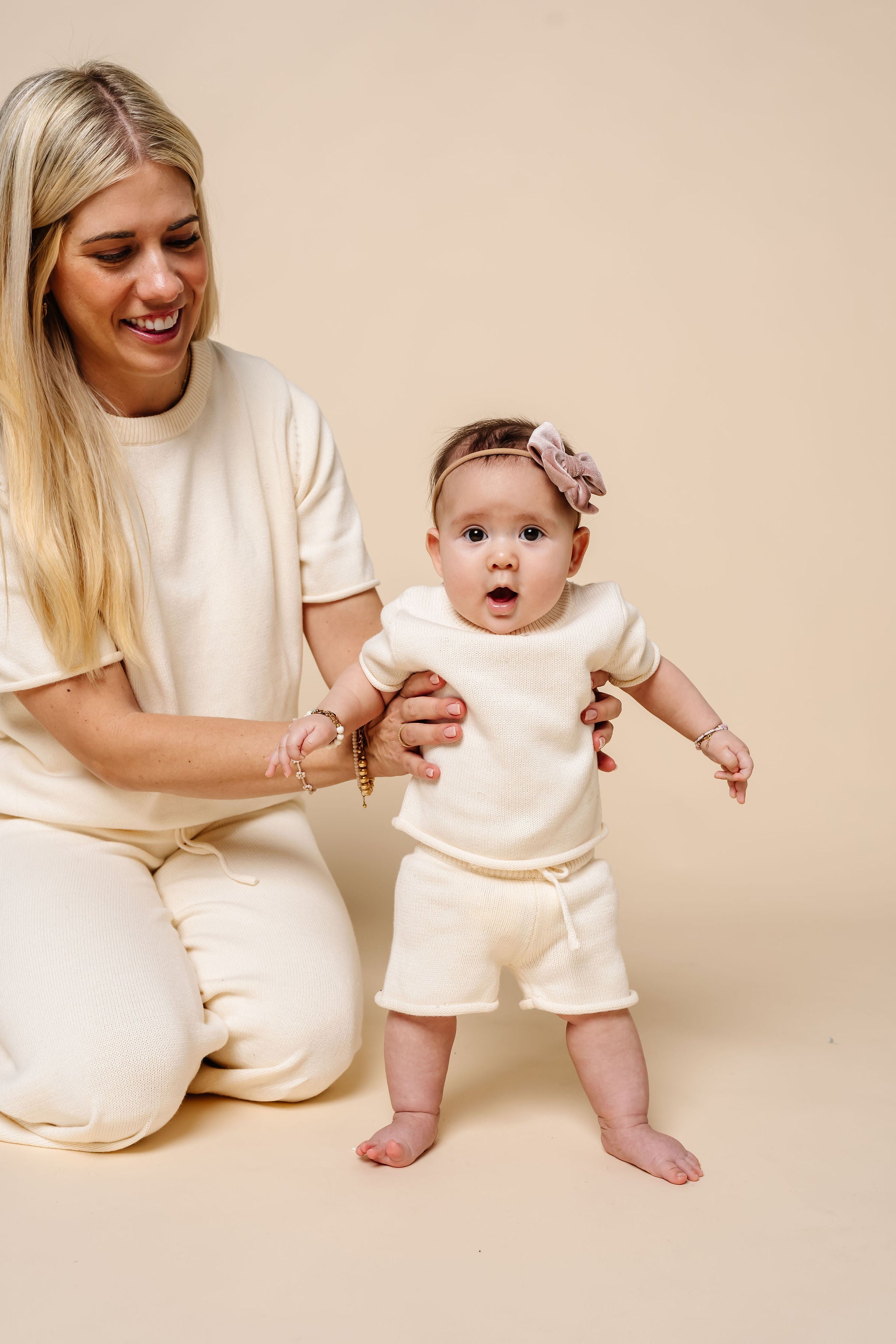 Knit Short Sleeve Tee - Ivory