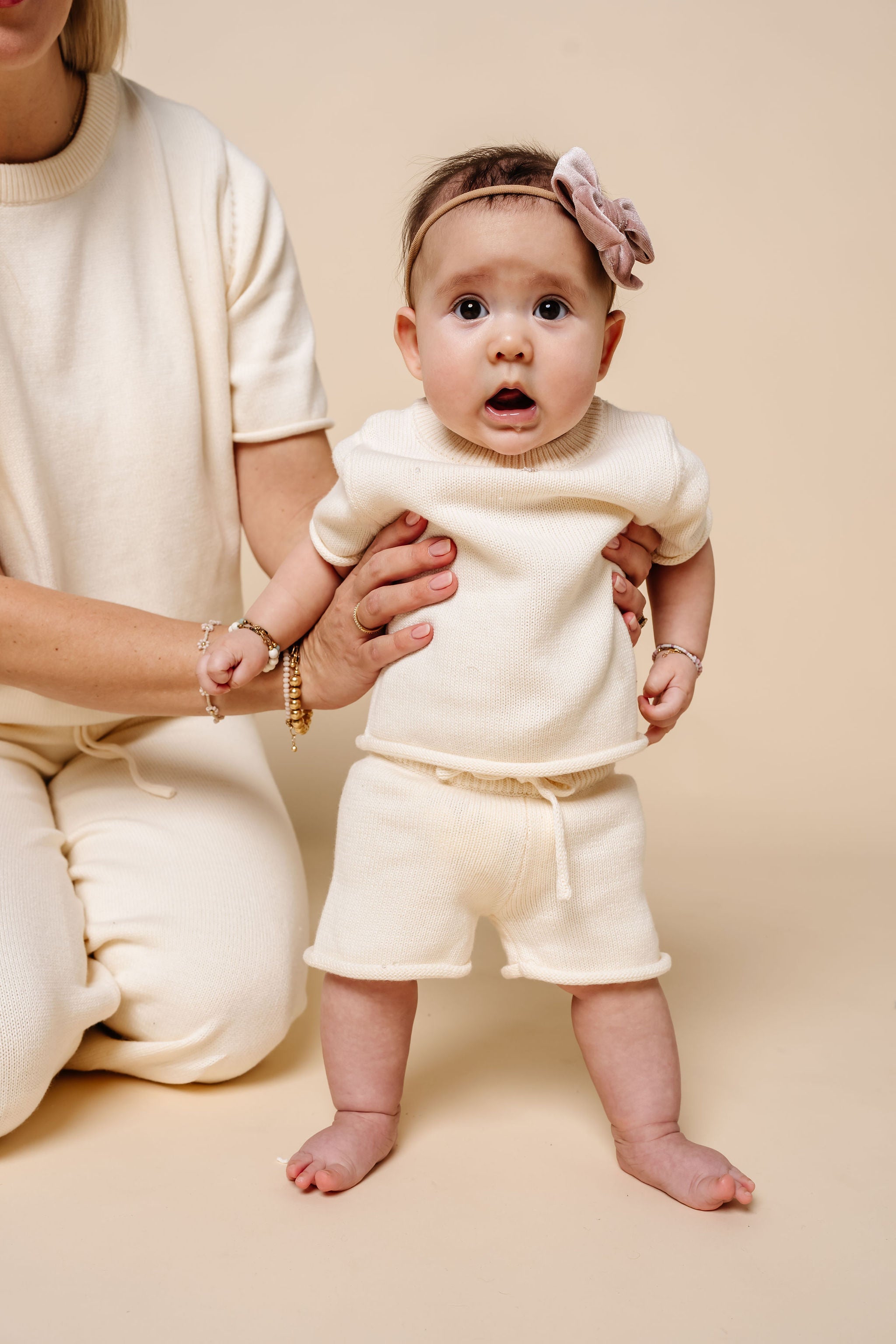 Knit Short Sleeve Tee - Ivory