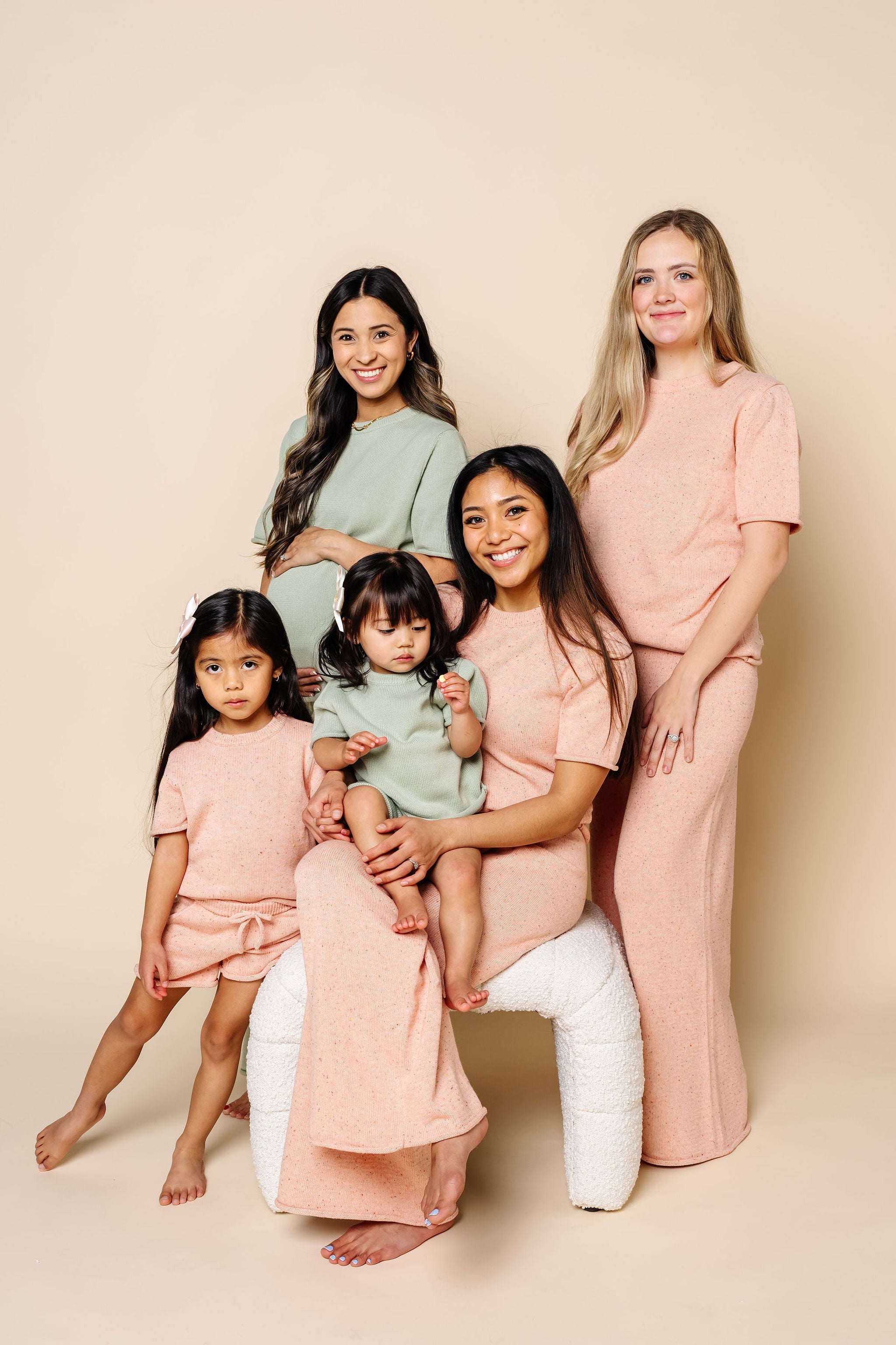 Knit Short Sleeve Tee - Petal Speckle