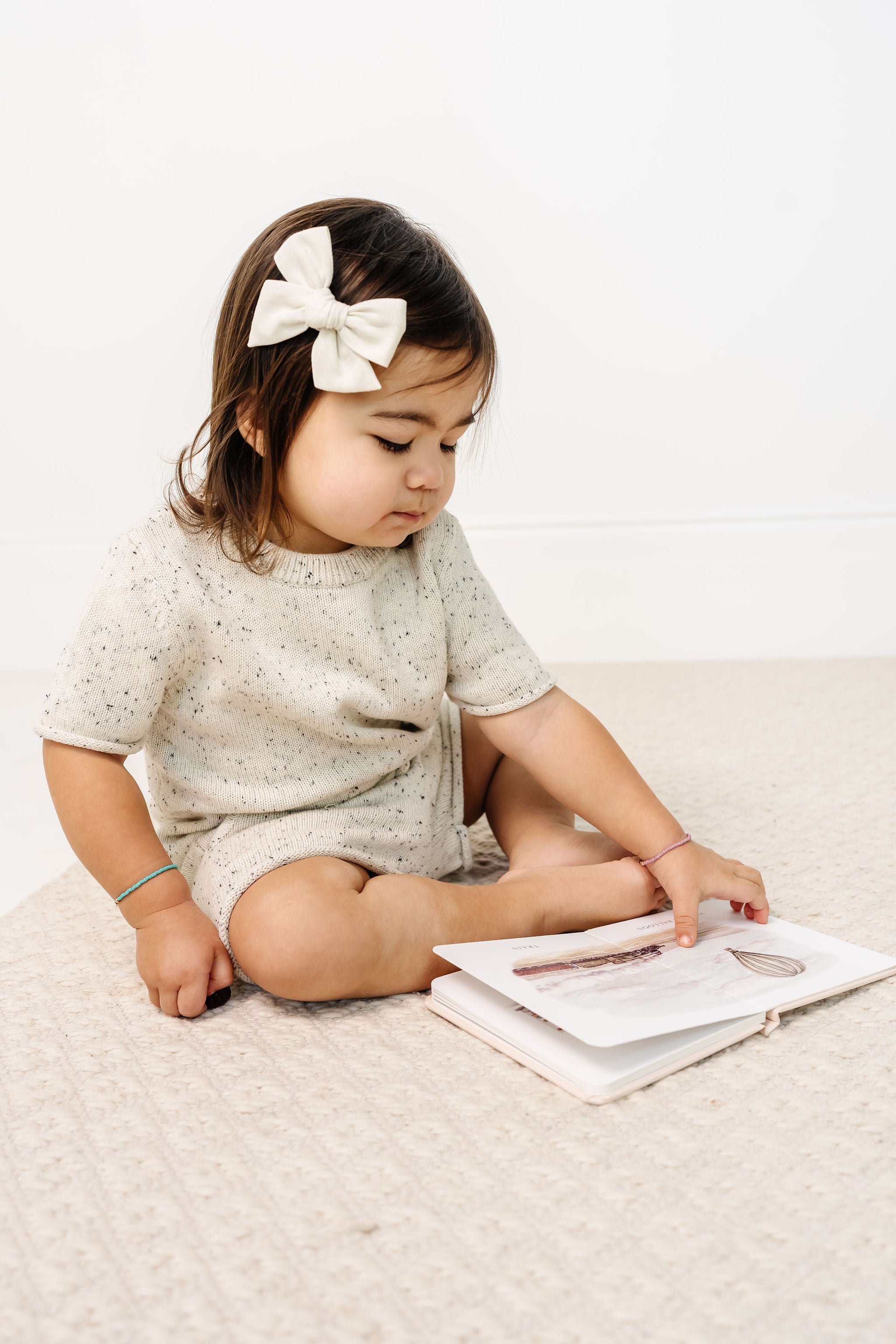 Knit Short Sleeve Tee - Cream Speckle