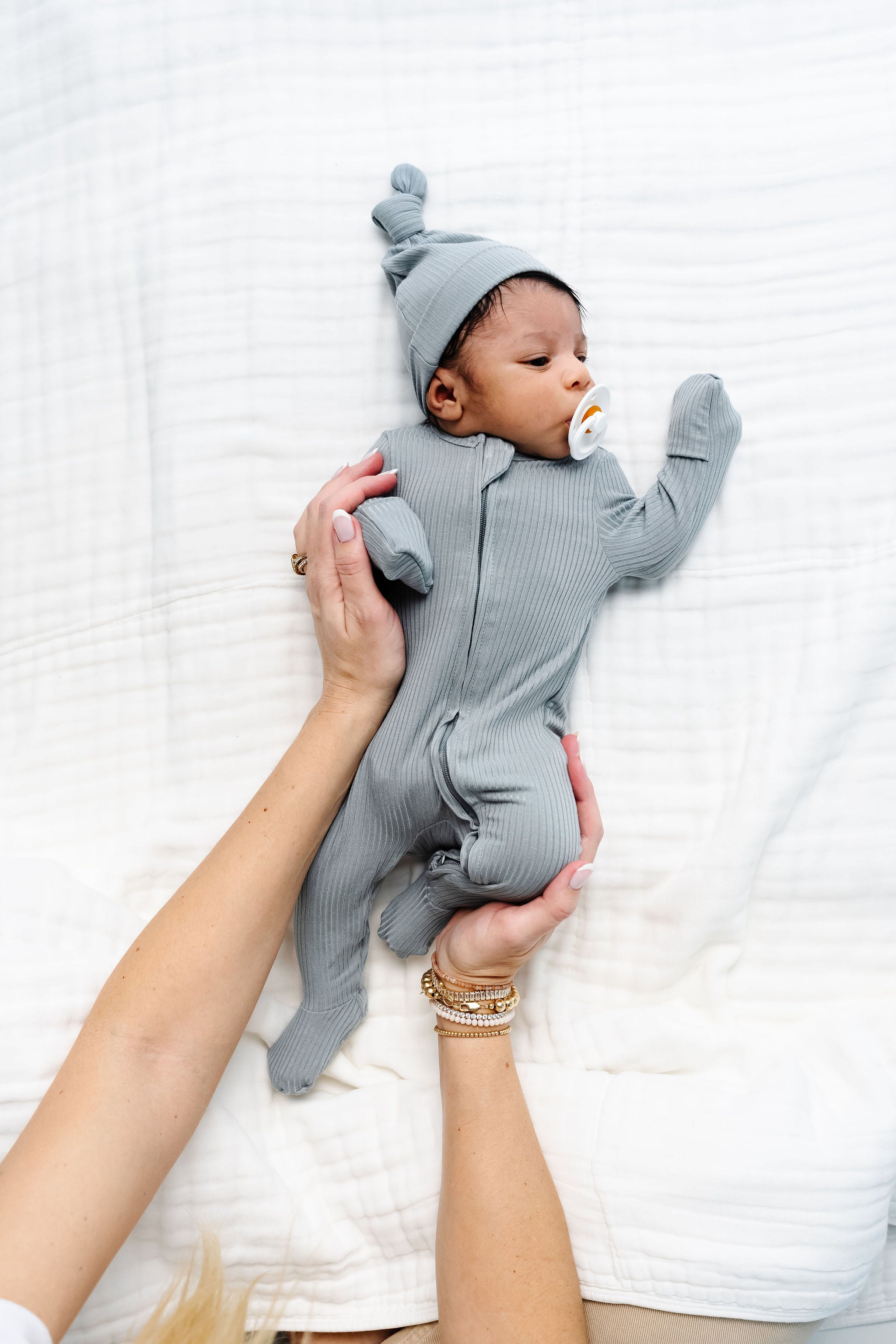 Ford Ribbed Zipper Footies