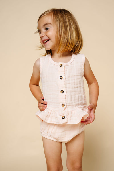 Ruffle Tank - Blush