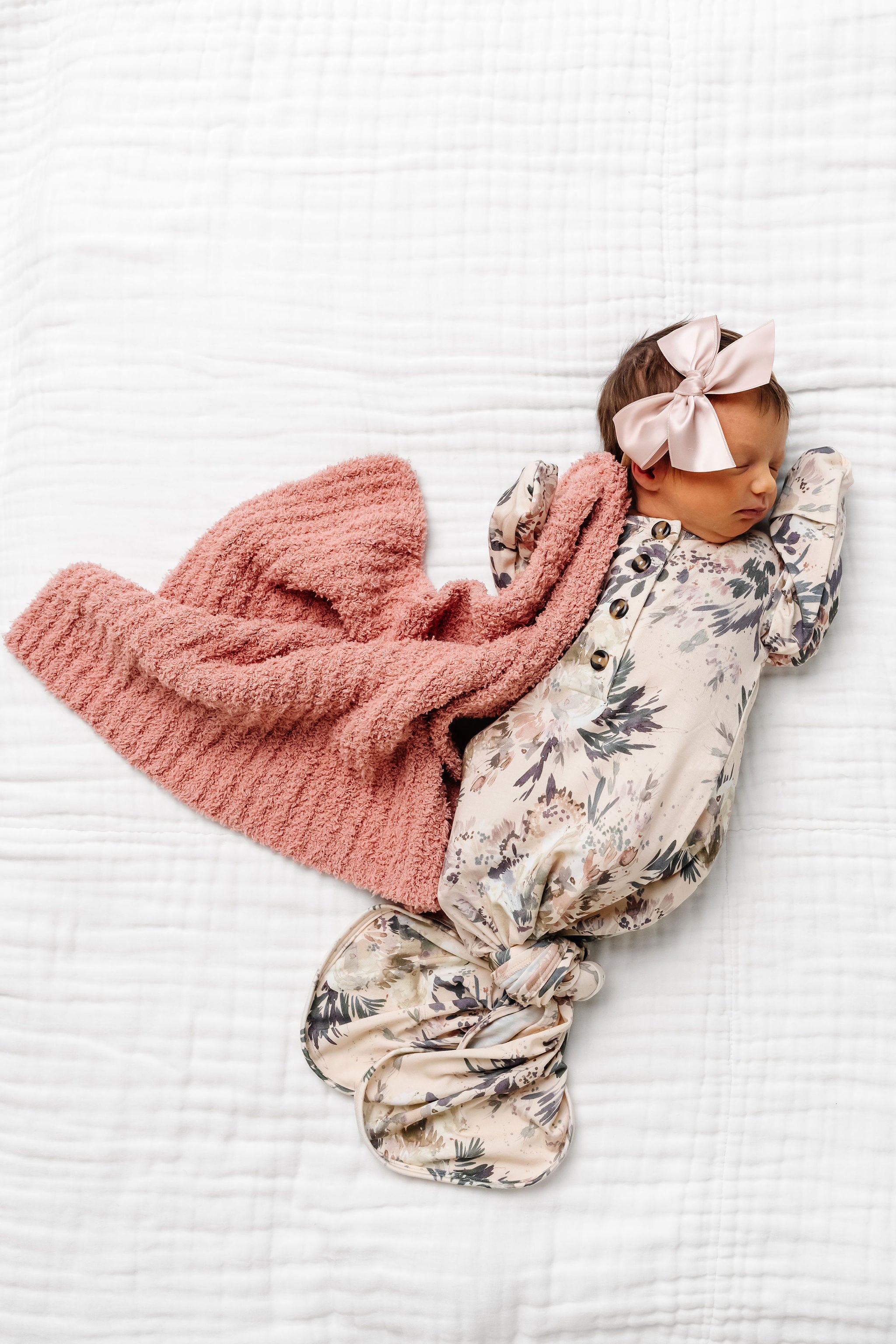 Chenille Blanket - Rose - Mini/Lovey