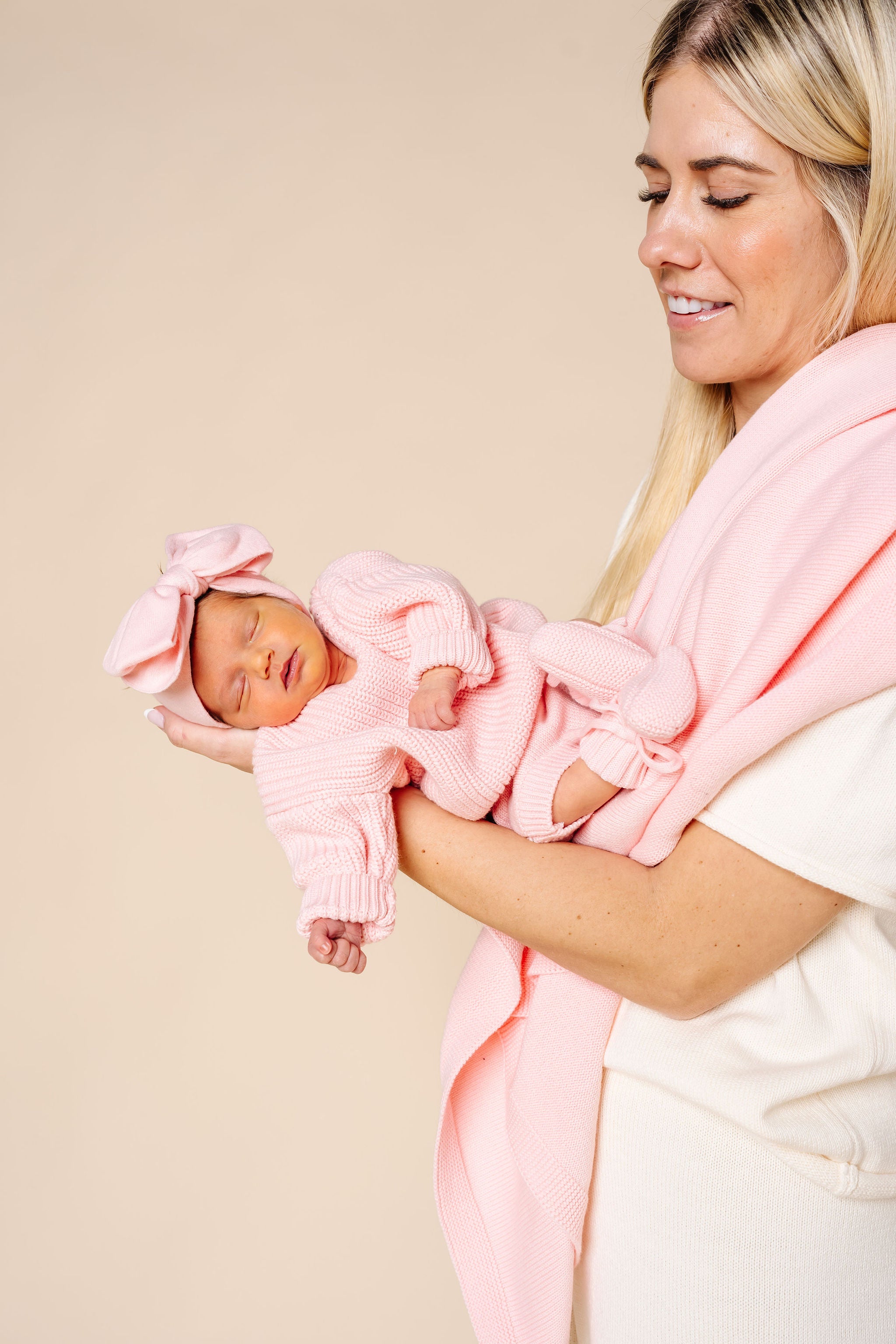 Knit Chunky Sweater - Blush