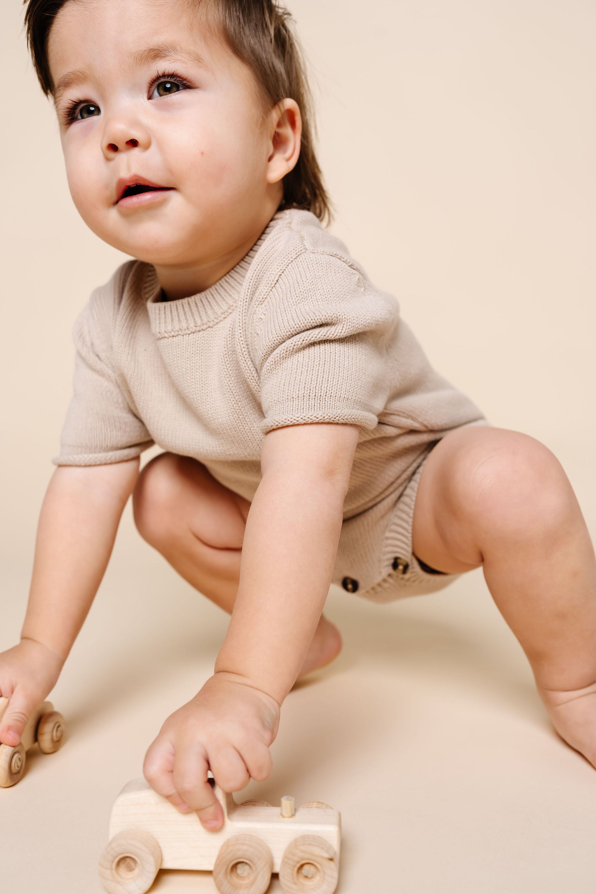 Knit Onesie - Tan