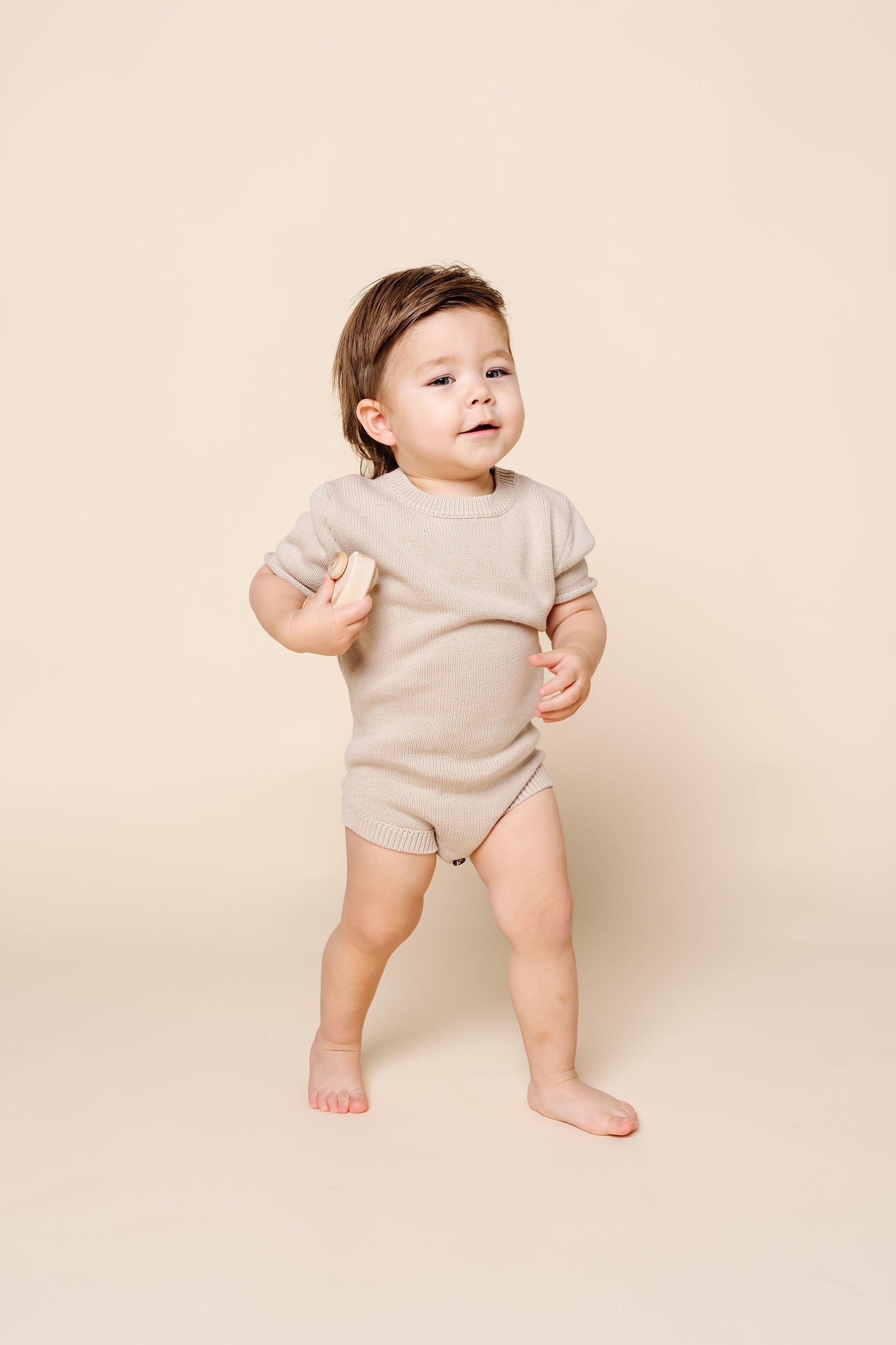 Knit Onesie - Tan