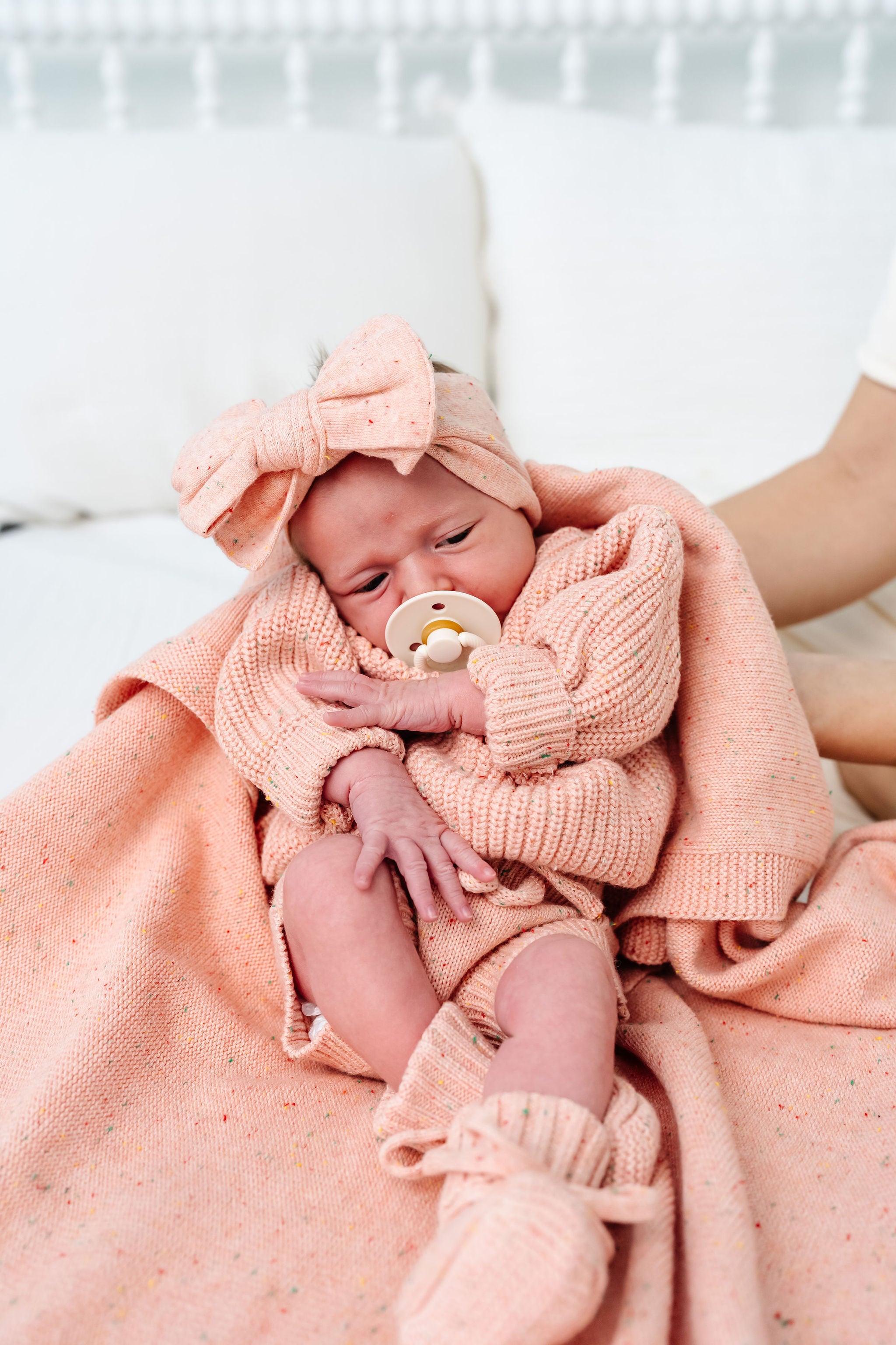 Knit Blanket - Petal Speckle