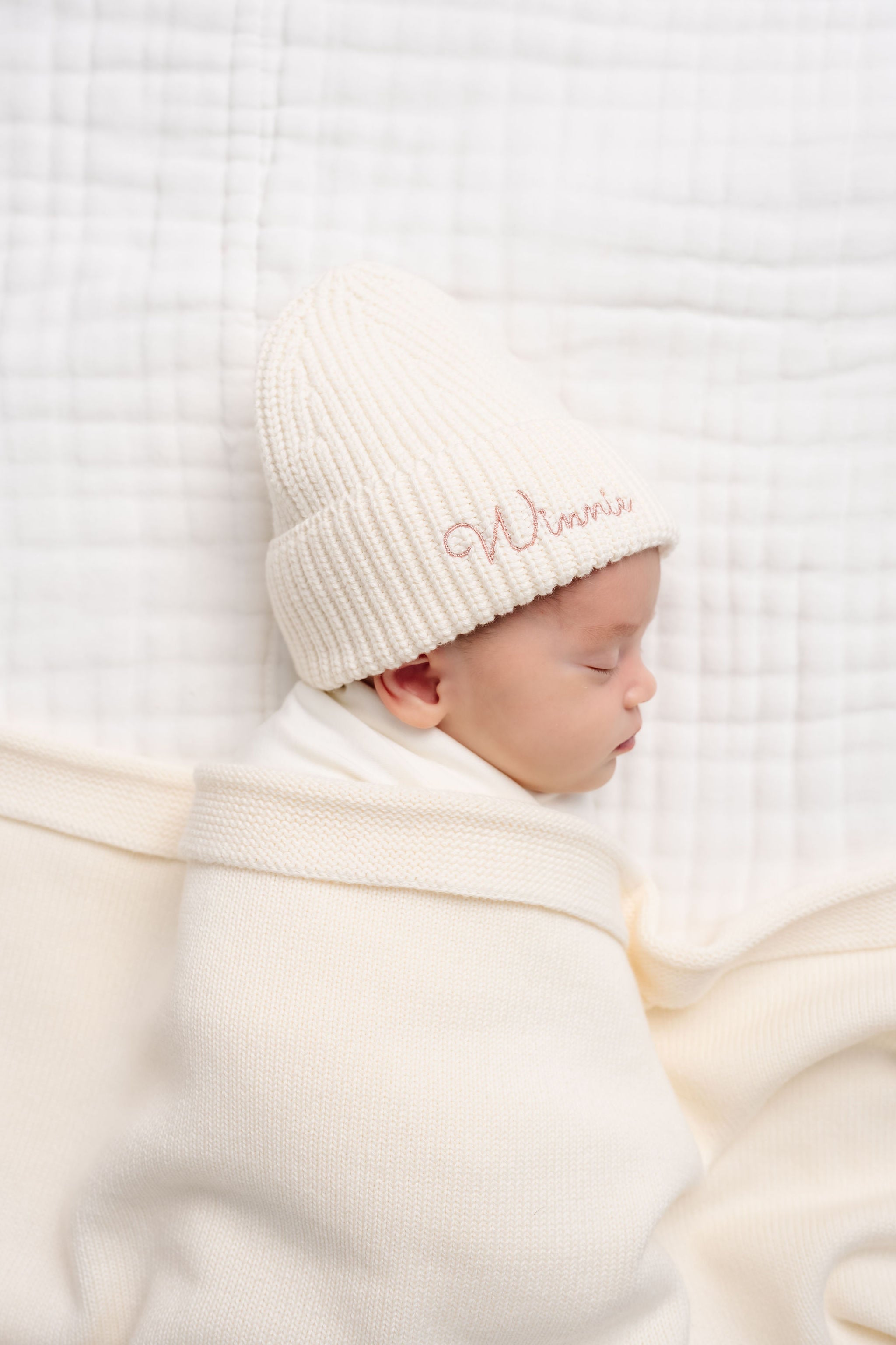 Knit Beanie - Cream Speckle