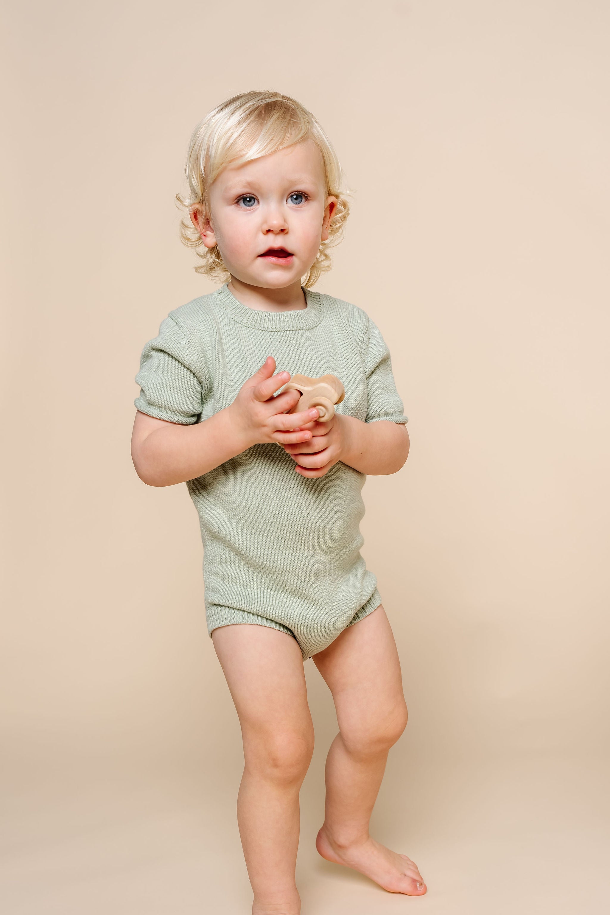 Knit Onesie - Sage