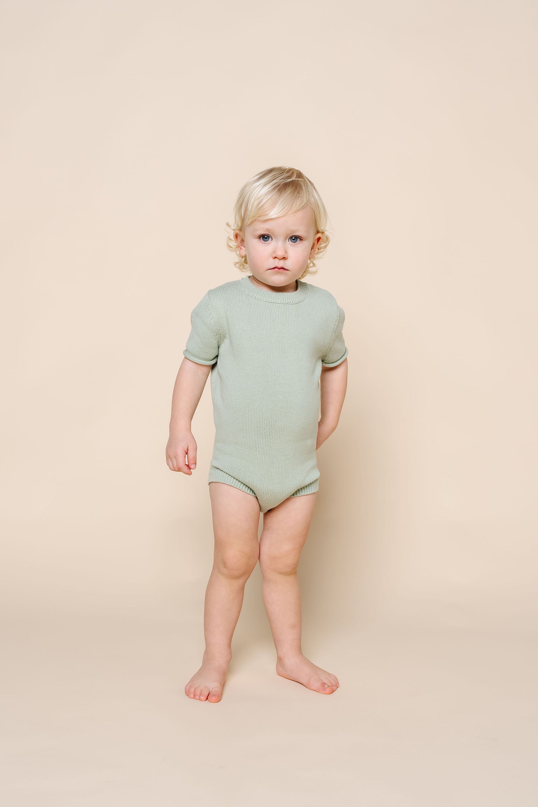 Knit Onesie - Sage