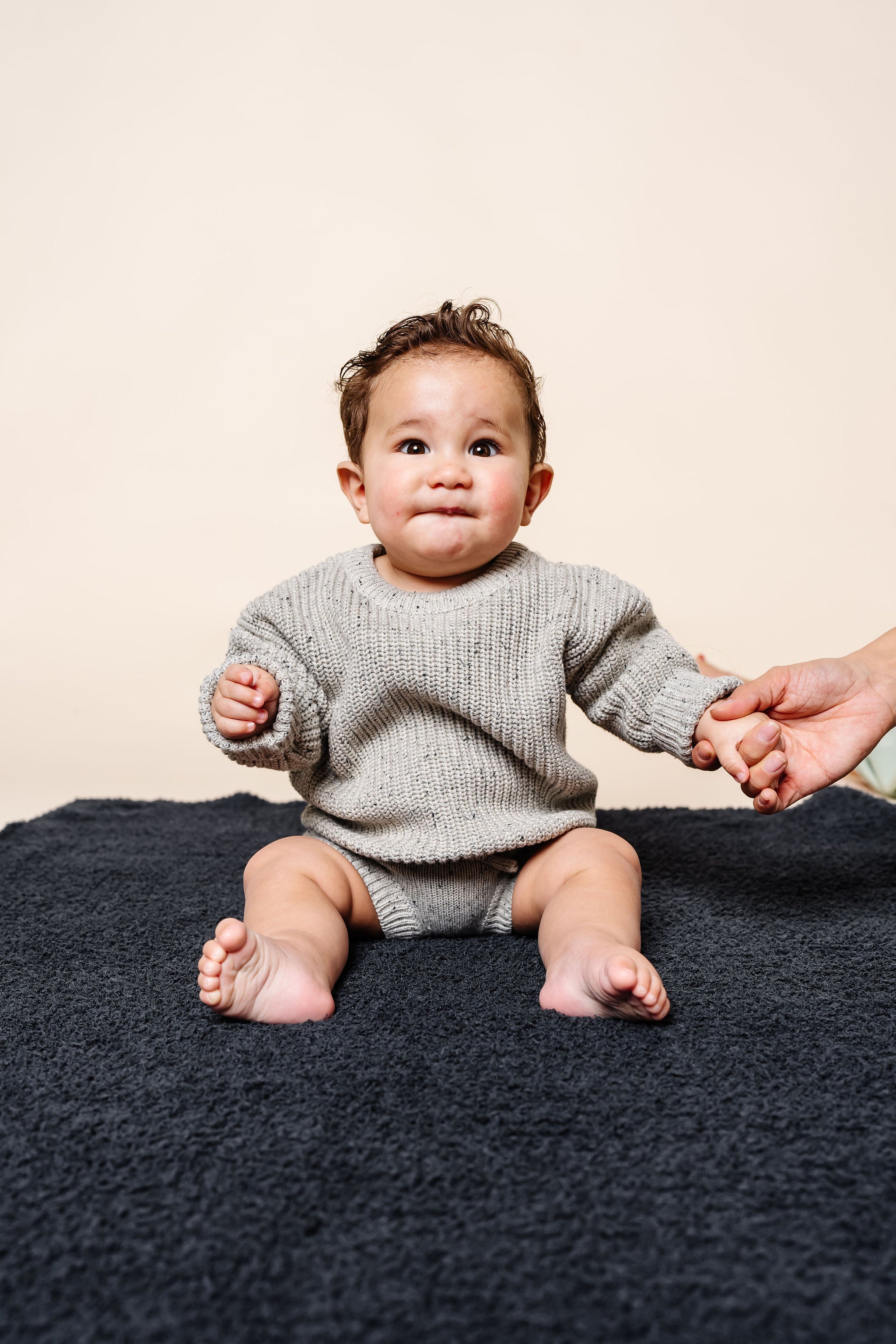 Chenille Blanket - Charcoal - Small & Large
