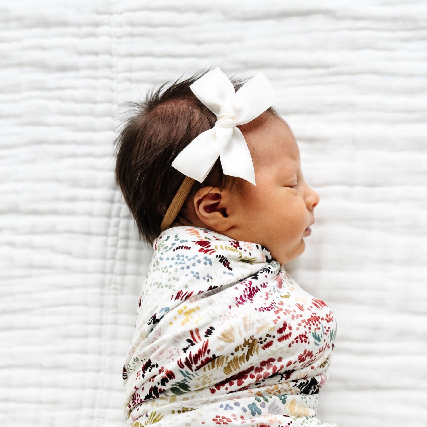 Satin Bow - White Headband