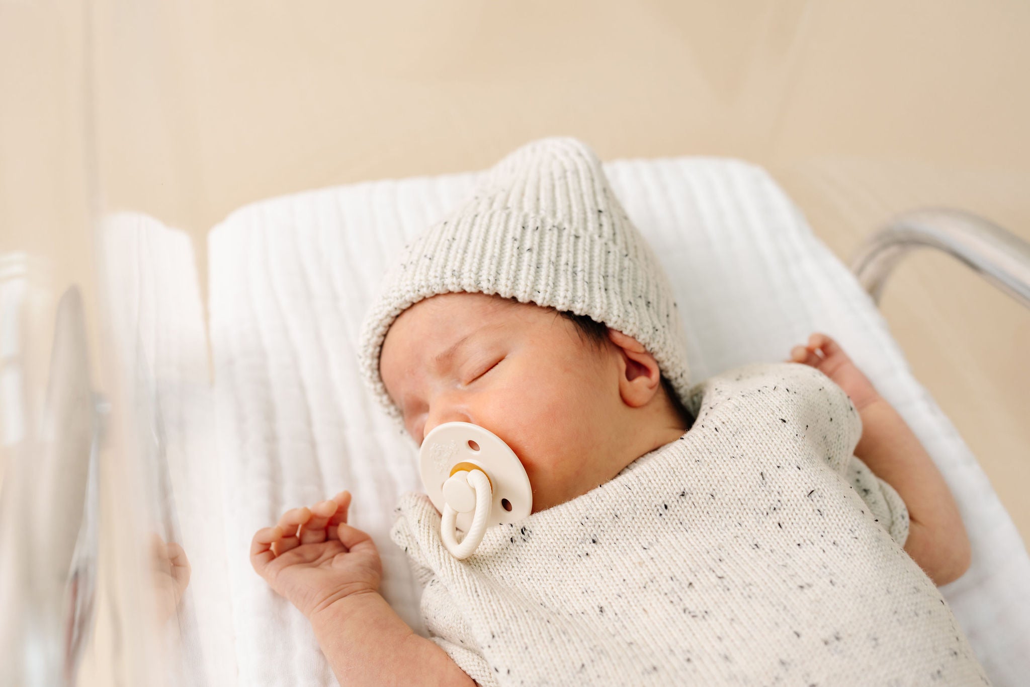 Knit Beanie - Cream Speckle