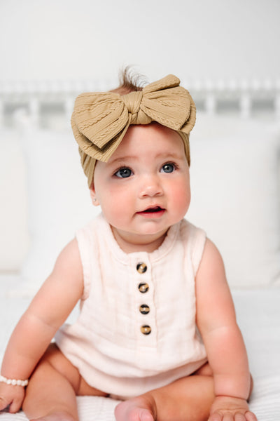 Cable Knit Headband - Tan