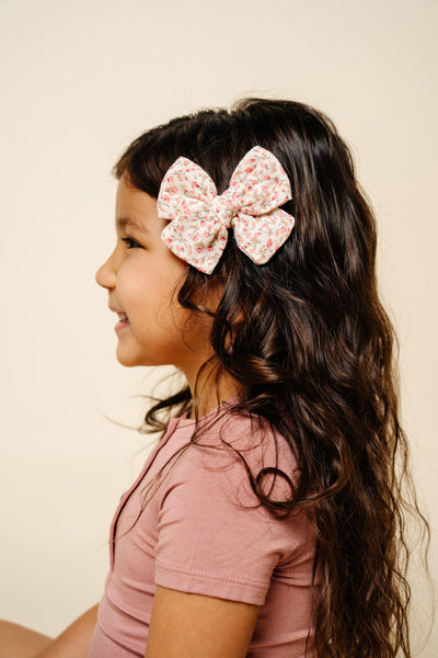 Adventure Bow - Pink Posy Clip