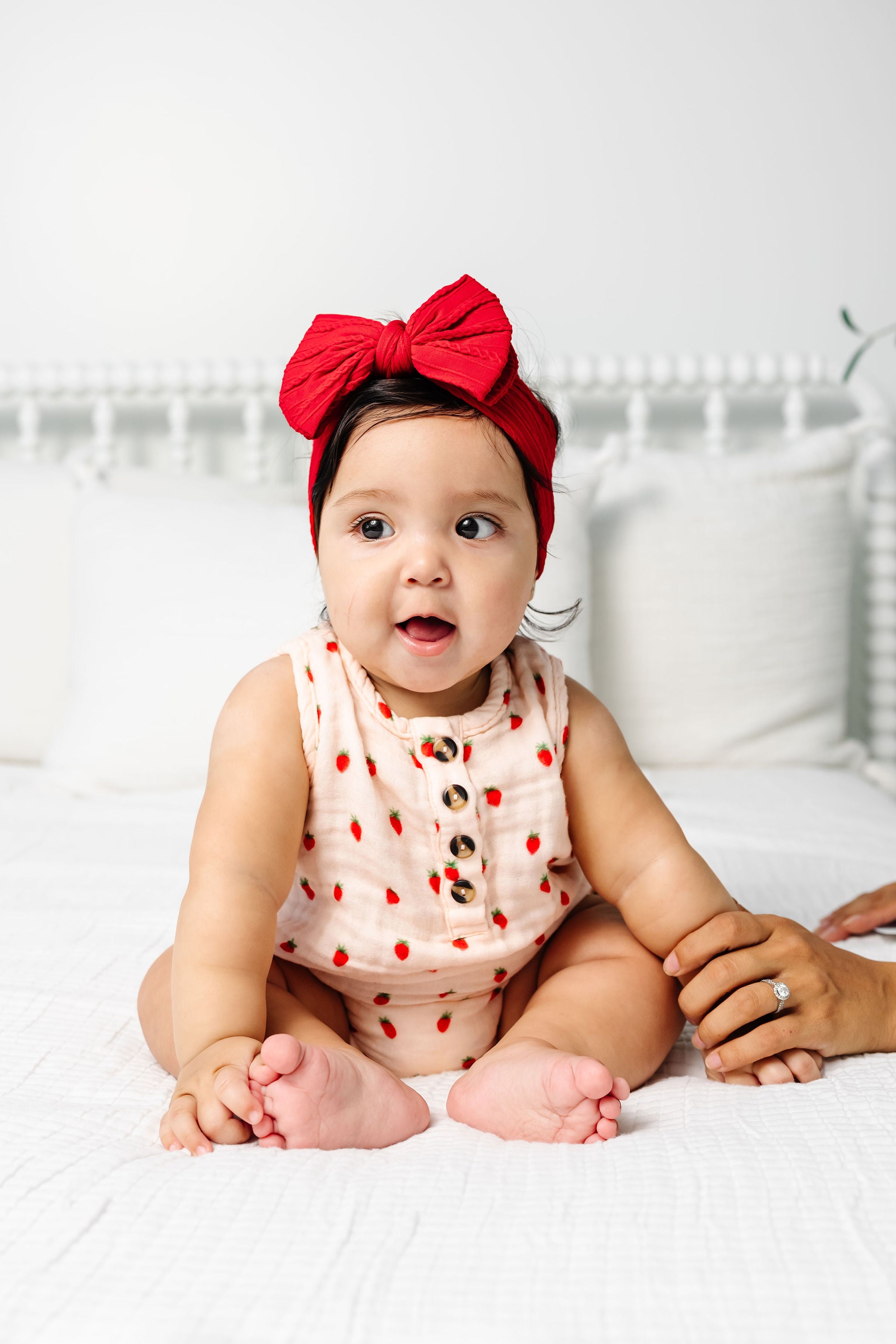 Cable Knit Headband - Red