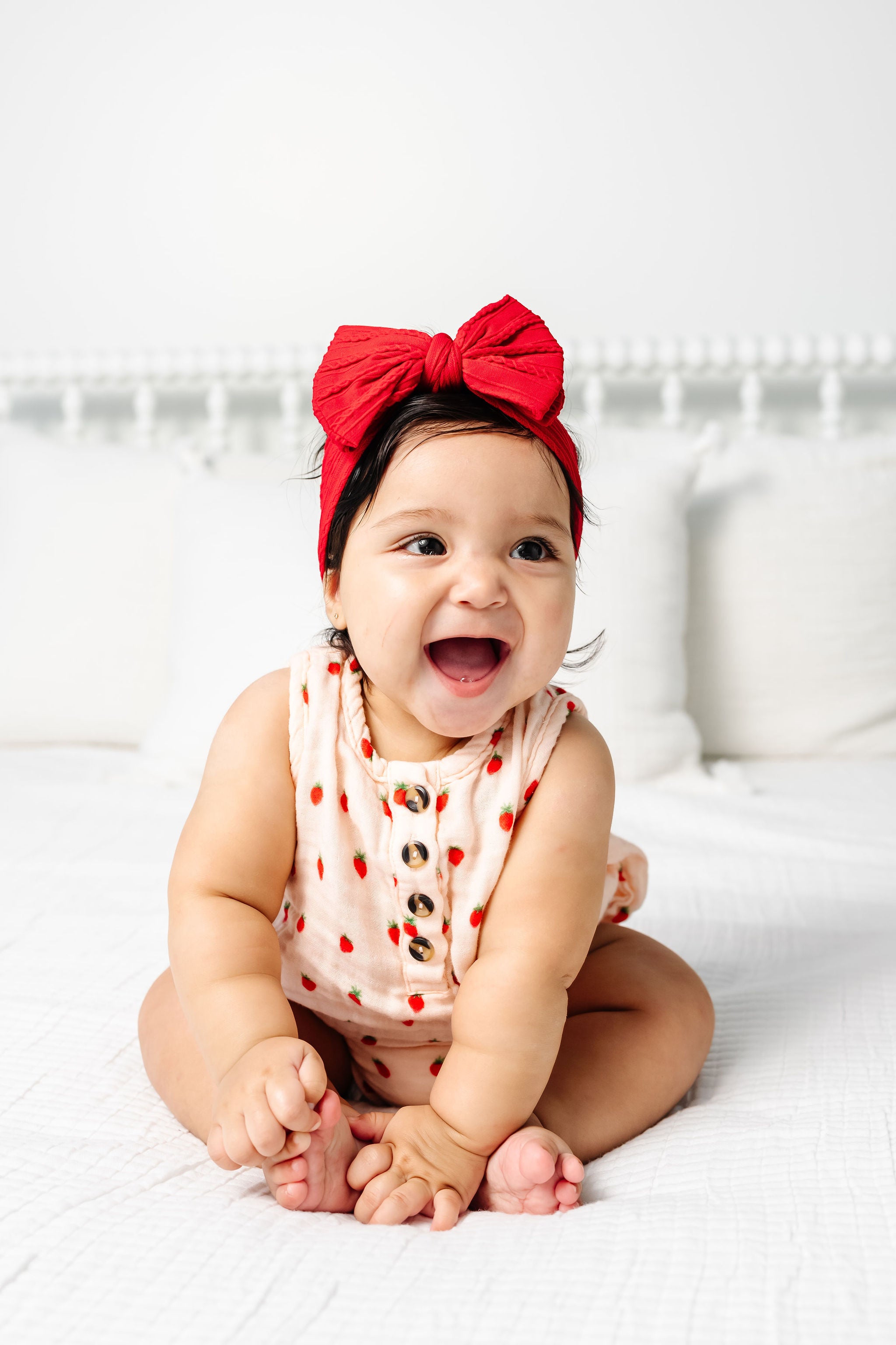 Cable Knit Headband - Red