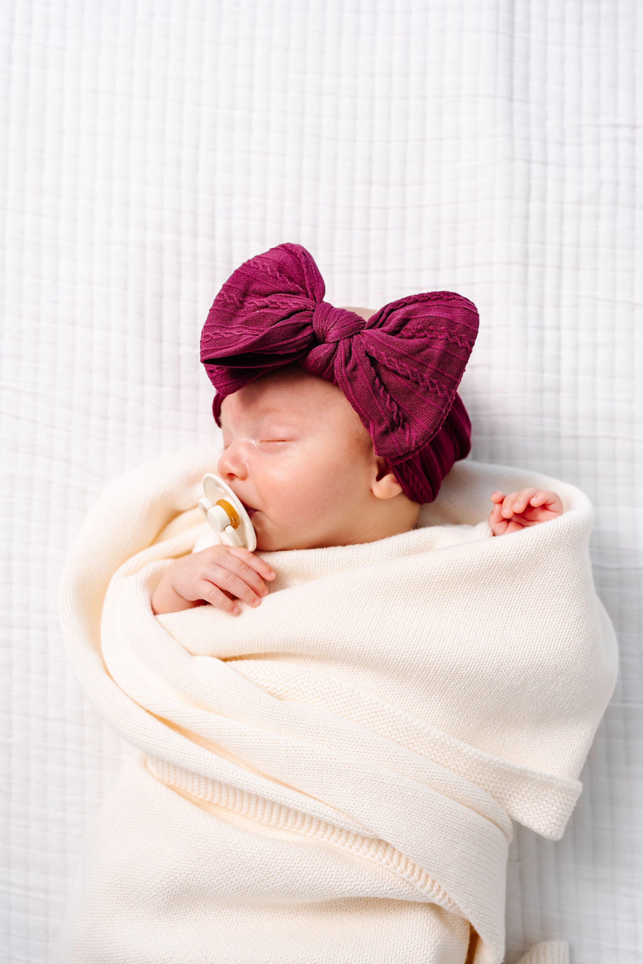 Cable Knit Headband - Plum