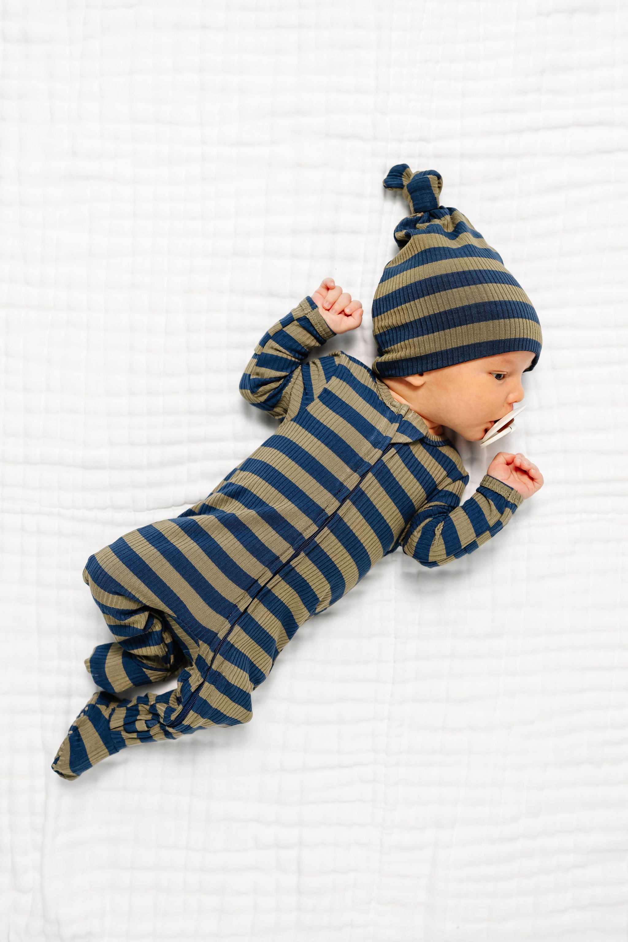 Rome Ribbed Zipper Footies