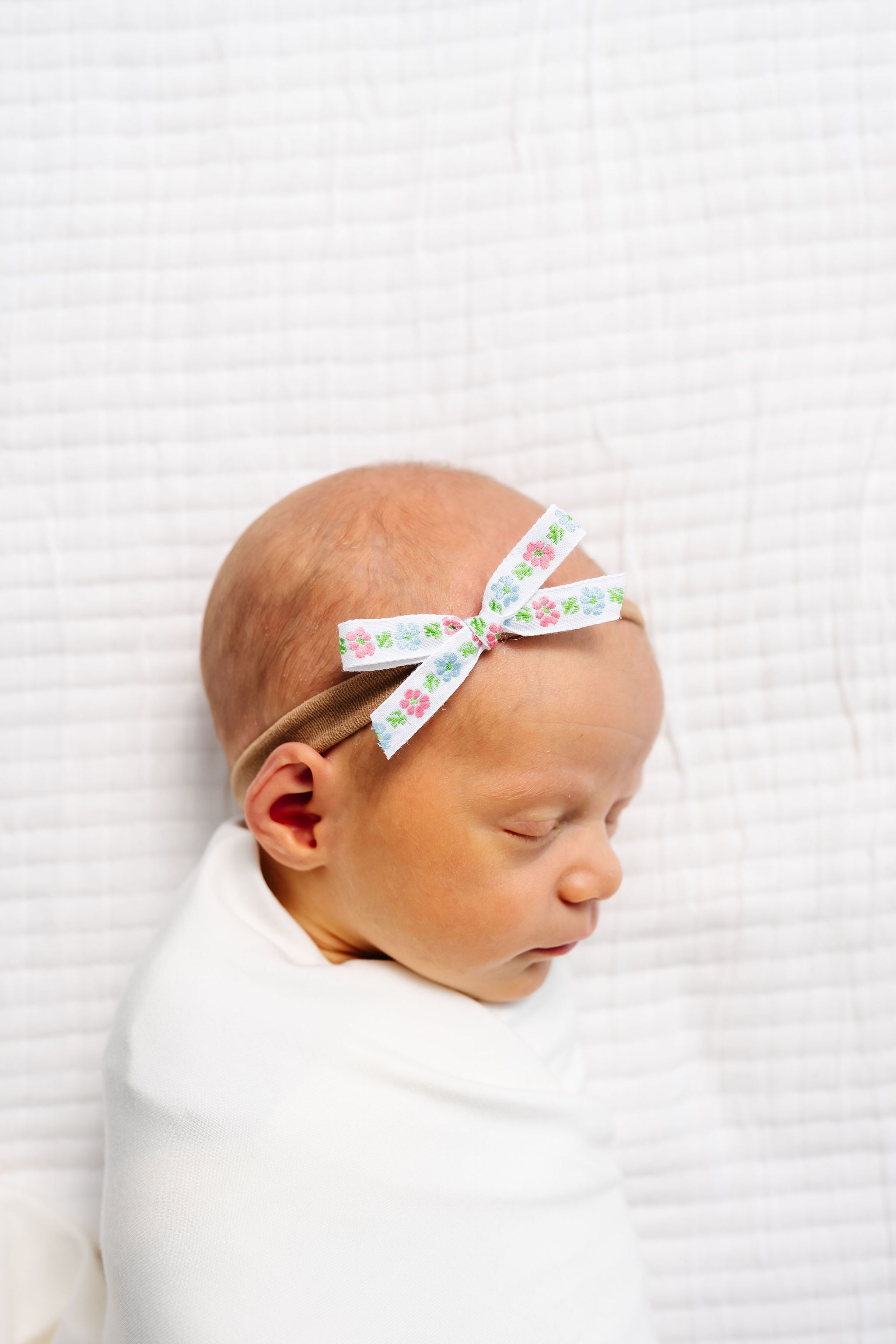 Ribbon Bow - Cotton Candy Floral Headband