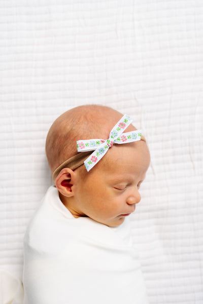 Ribbon Bow - Cotton Candy Floral Headband