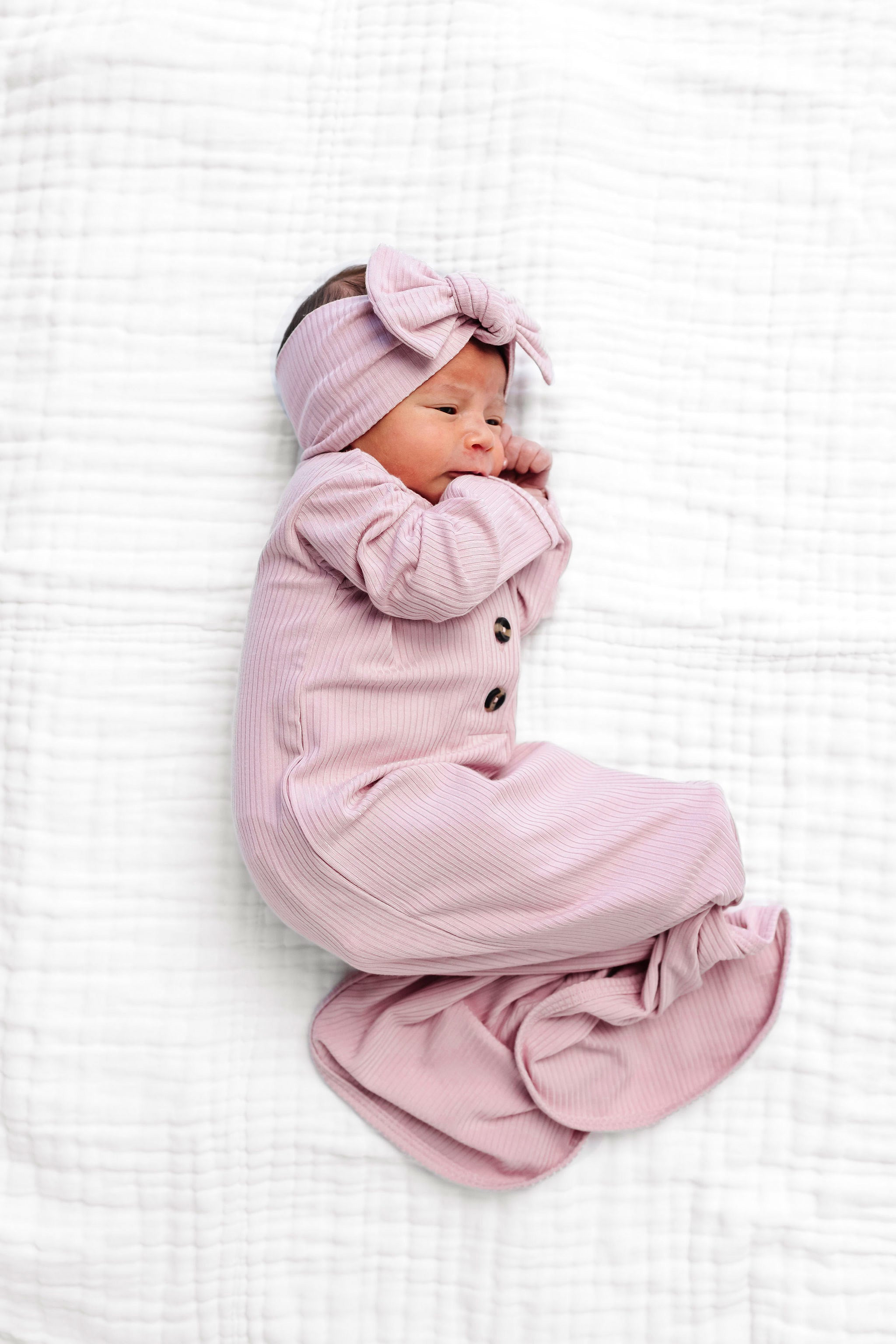 Haven Ribbed Knotted Gown