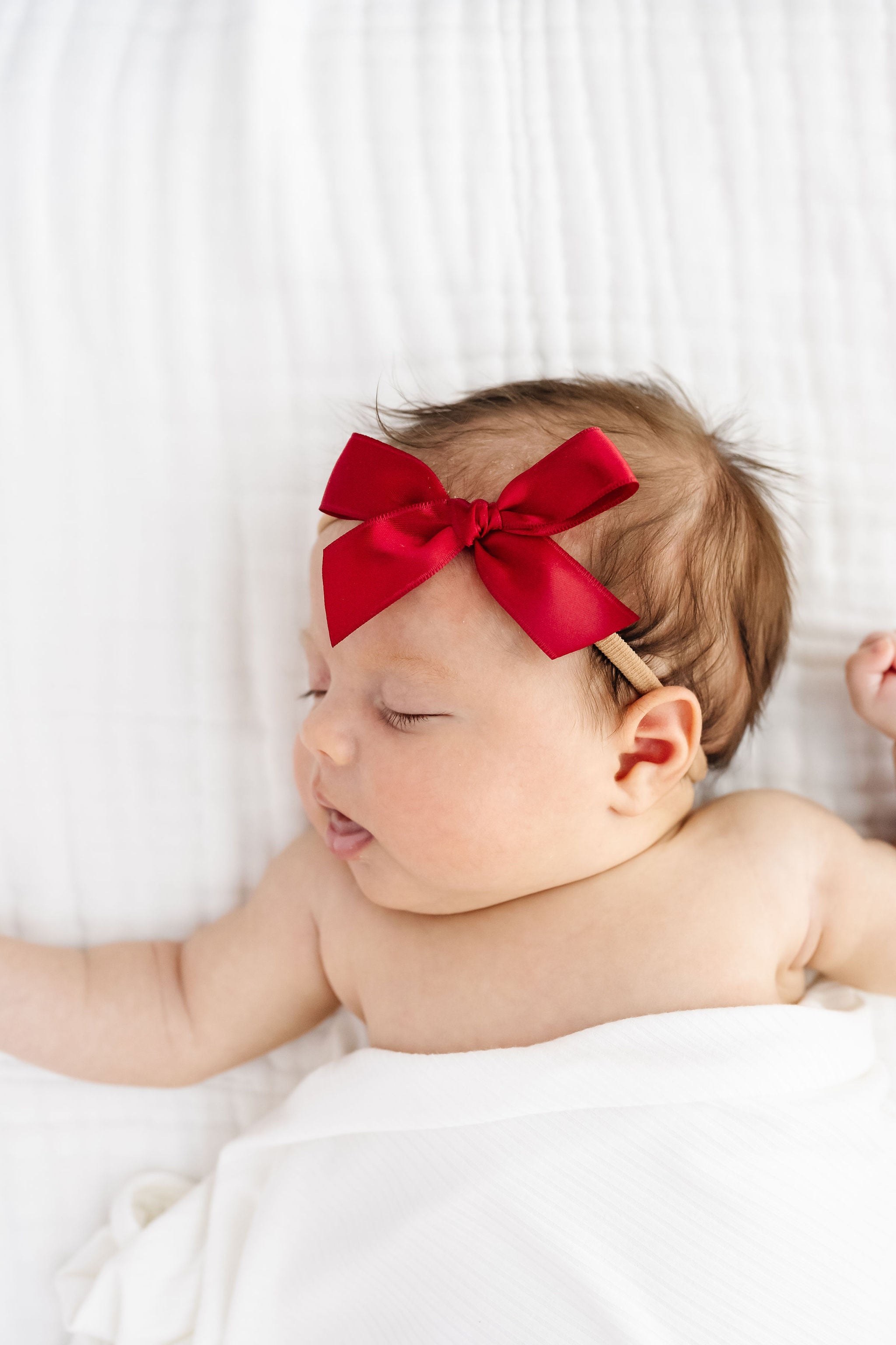 Satin Bow - Ruby
