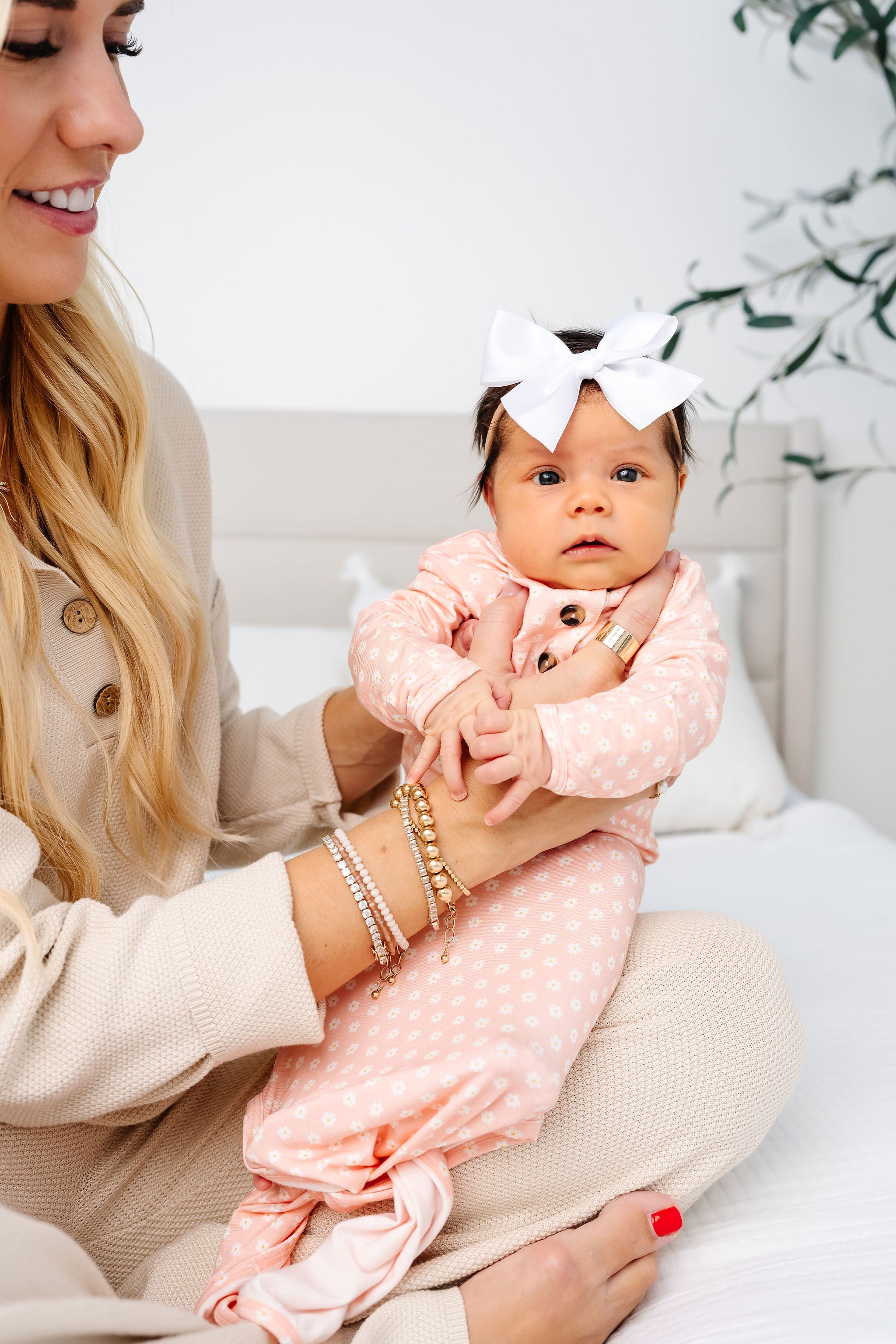 Satin Bow - White