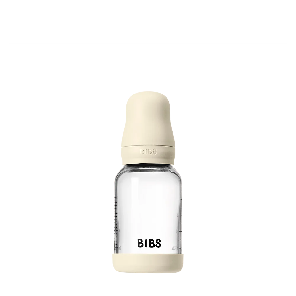 Bibs Baby Glass Bottle Complete Set: Ivory