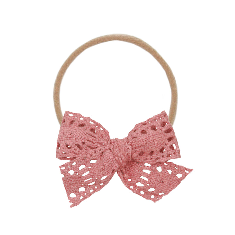 Lace Bow - Berry Crochet