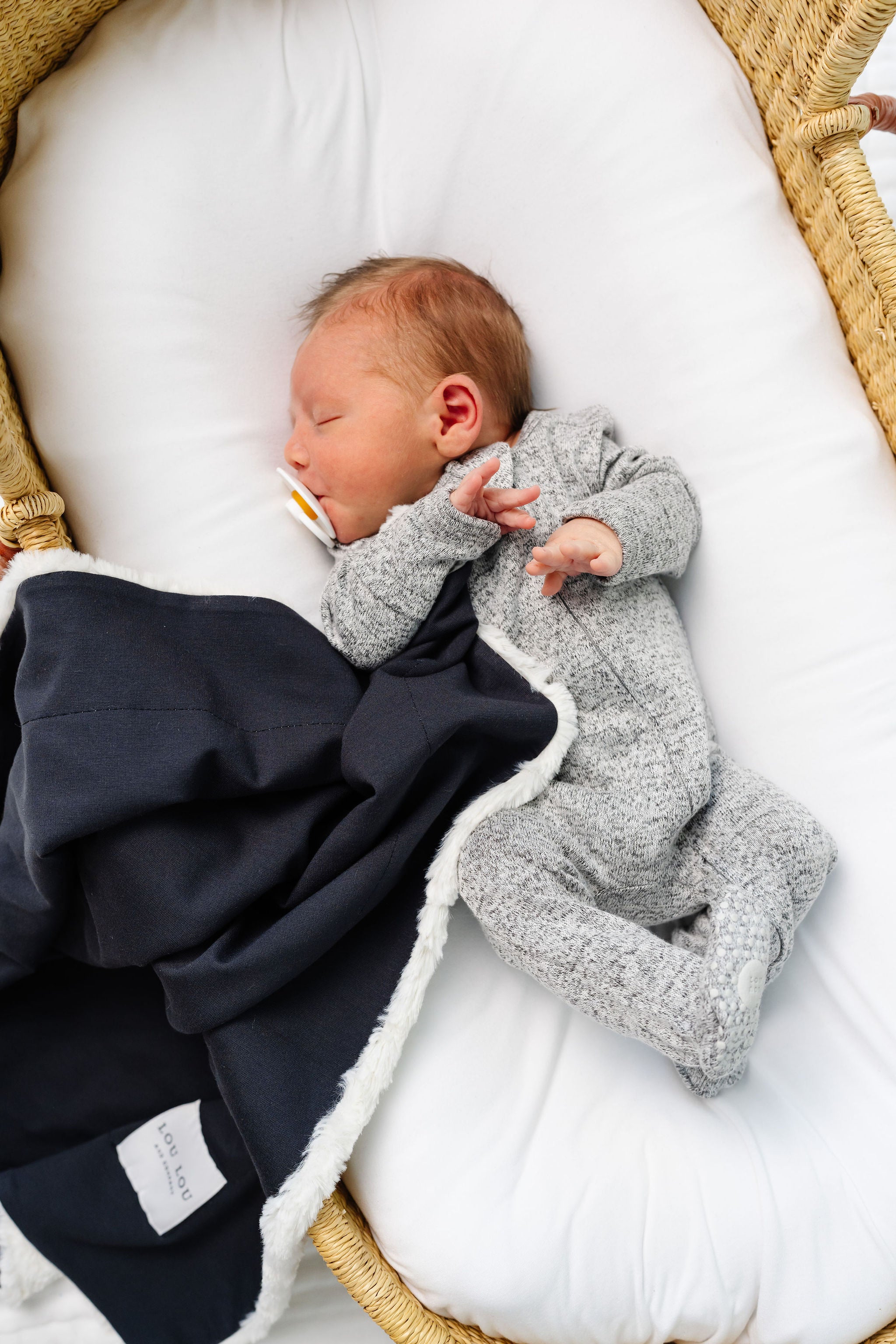 Sam Plush Knit Zipper Footies