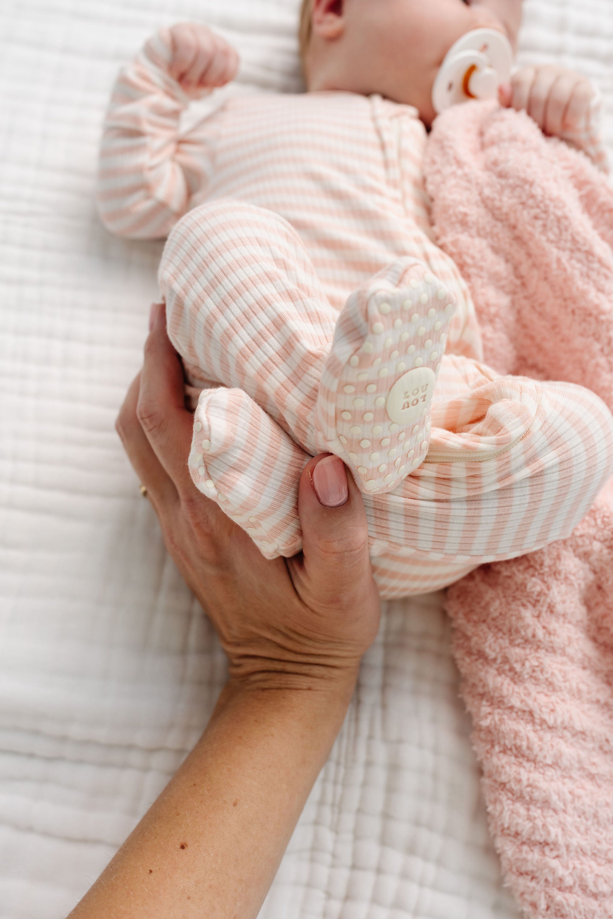 Harper Ribbed Zipper Footies