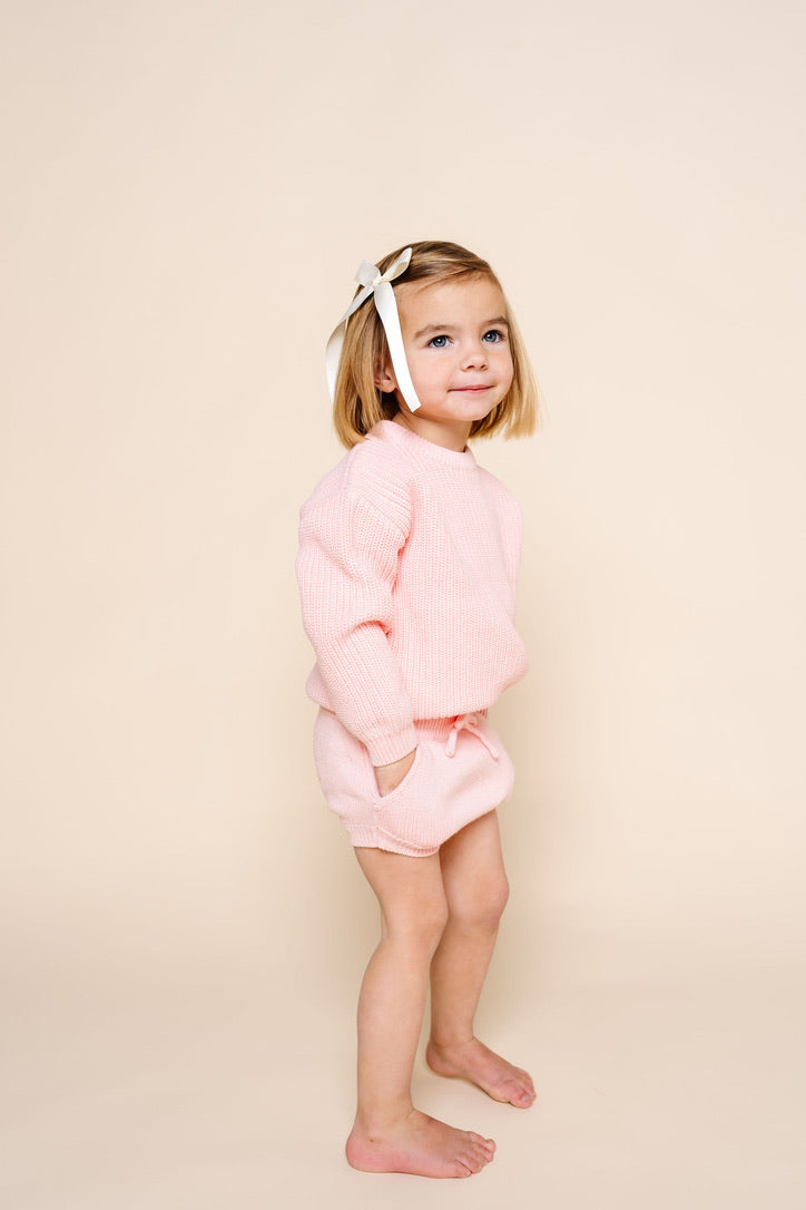 Knit Chunky Sweater - Blush