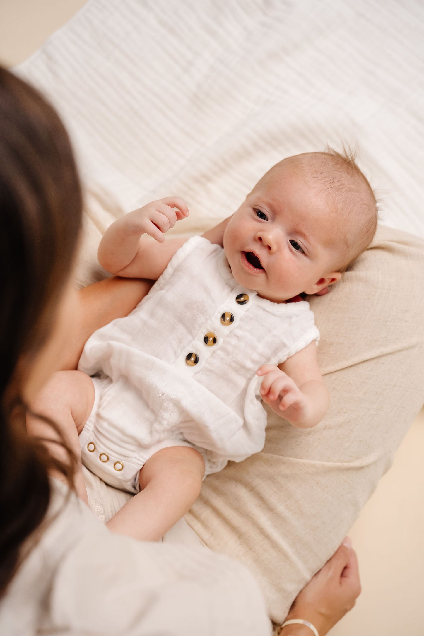 Cloud Muslin™ Bubble Romper - White