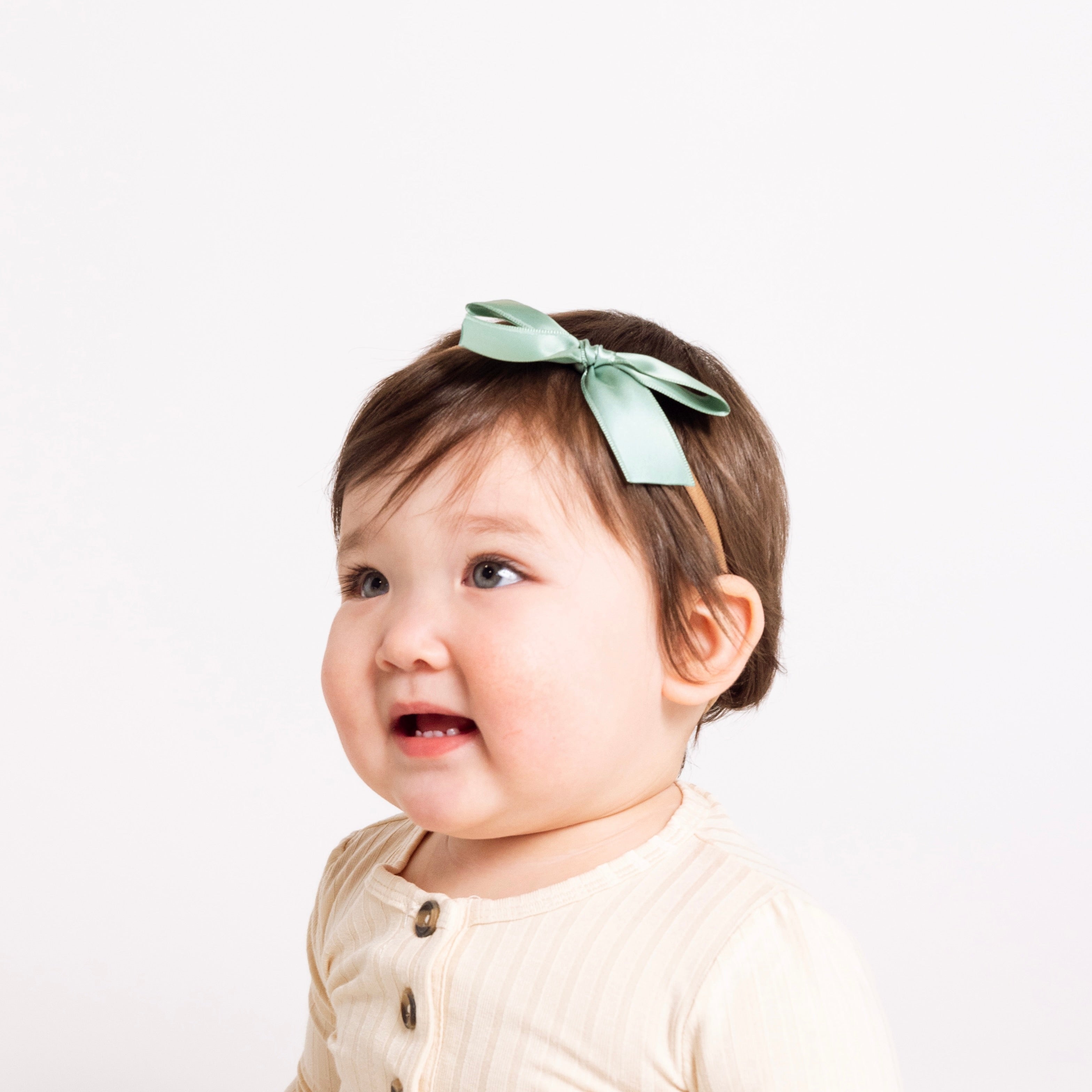 Satin Bow - Sage Headband