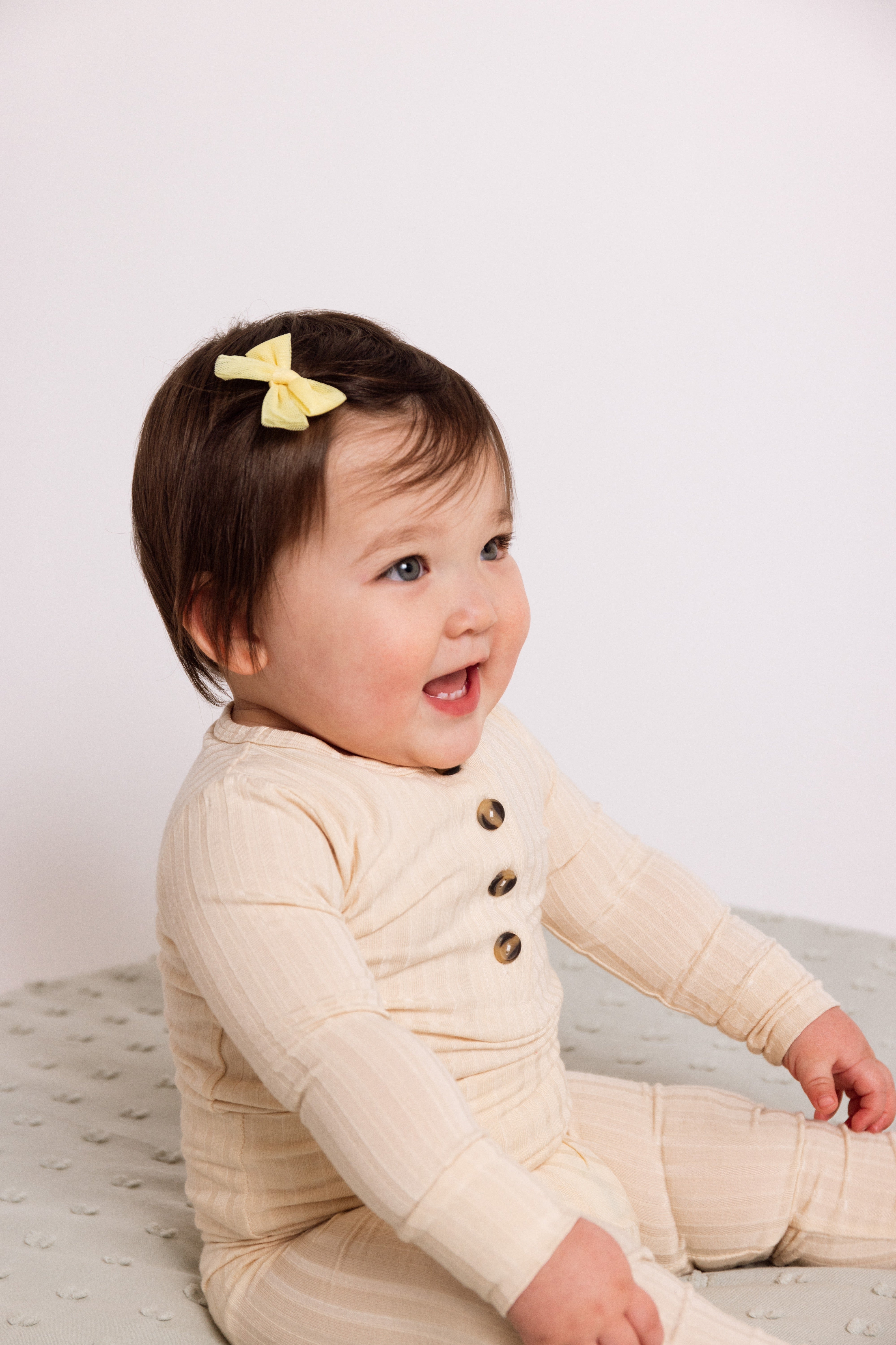 Tulle Bow 3 Pack: Lemon Clips