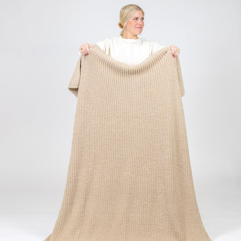 Chenille Blanket - Oatmeal - Adult/Throw
