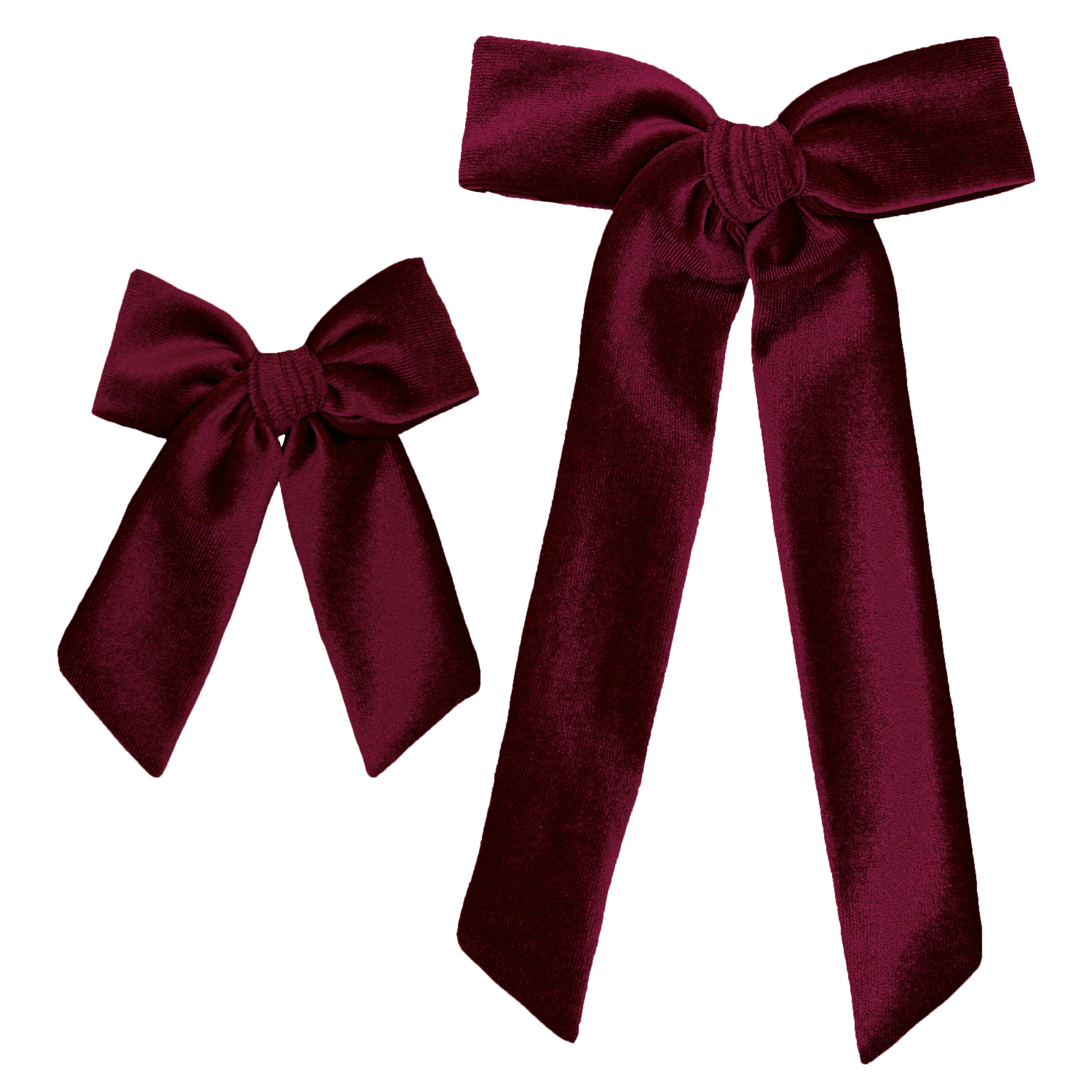 Velvet - Wine Bow Sash Clip