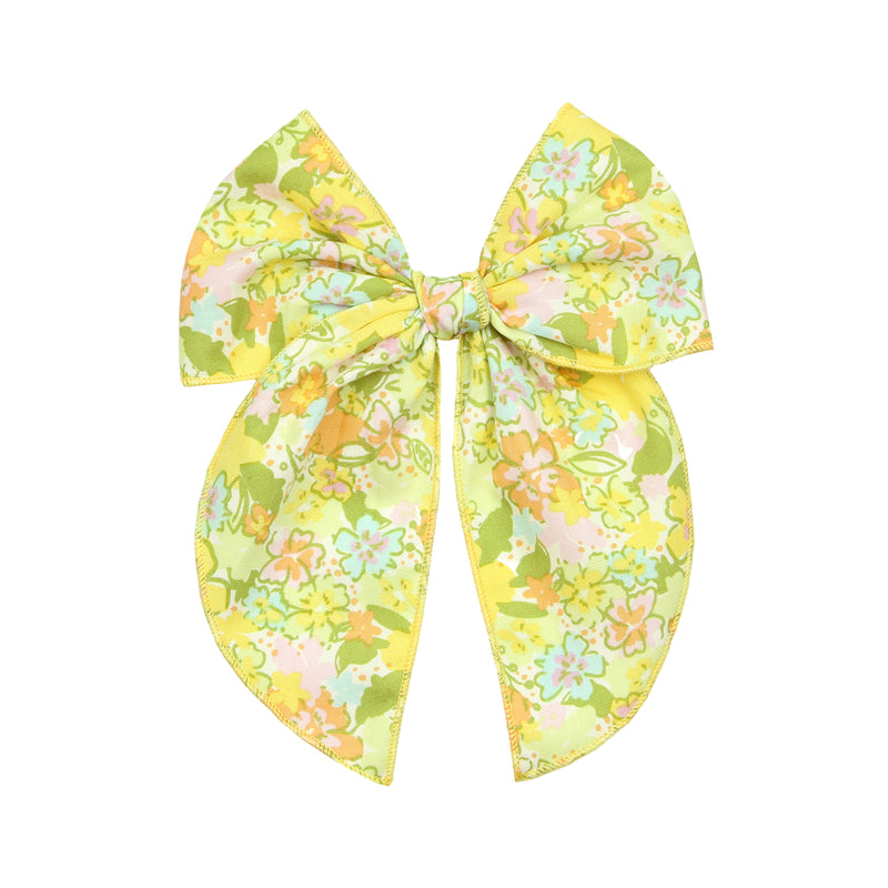 April - Heirloom Bow - Yellow Floral Clip