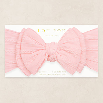 Cable Knit Headband - Baby Pink