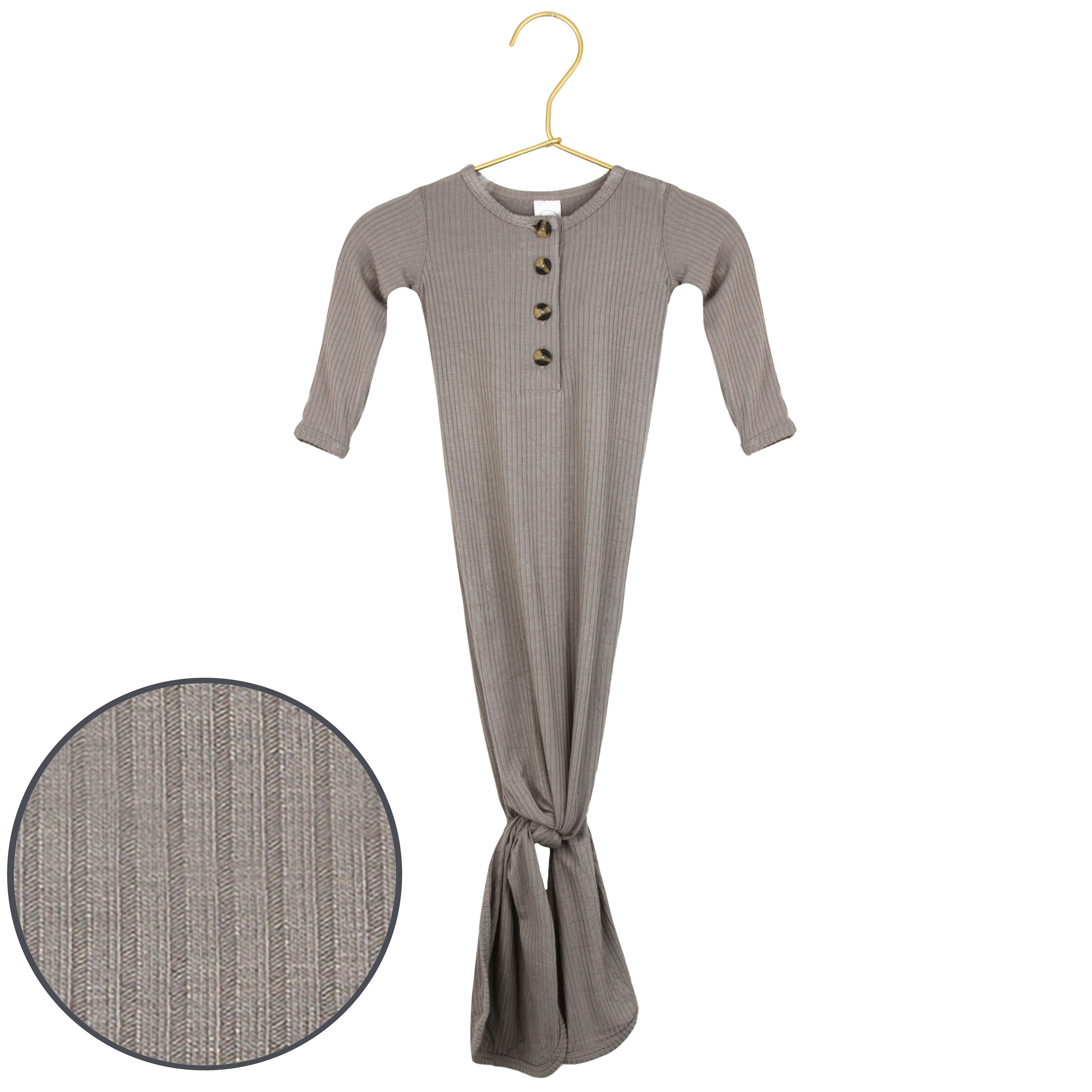 Beau Ribbed Knotted Gown