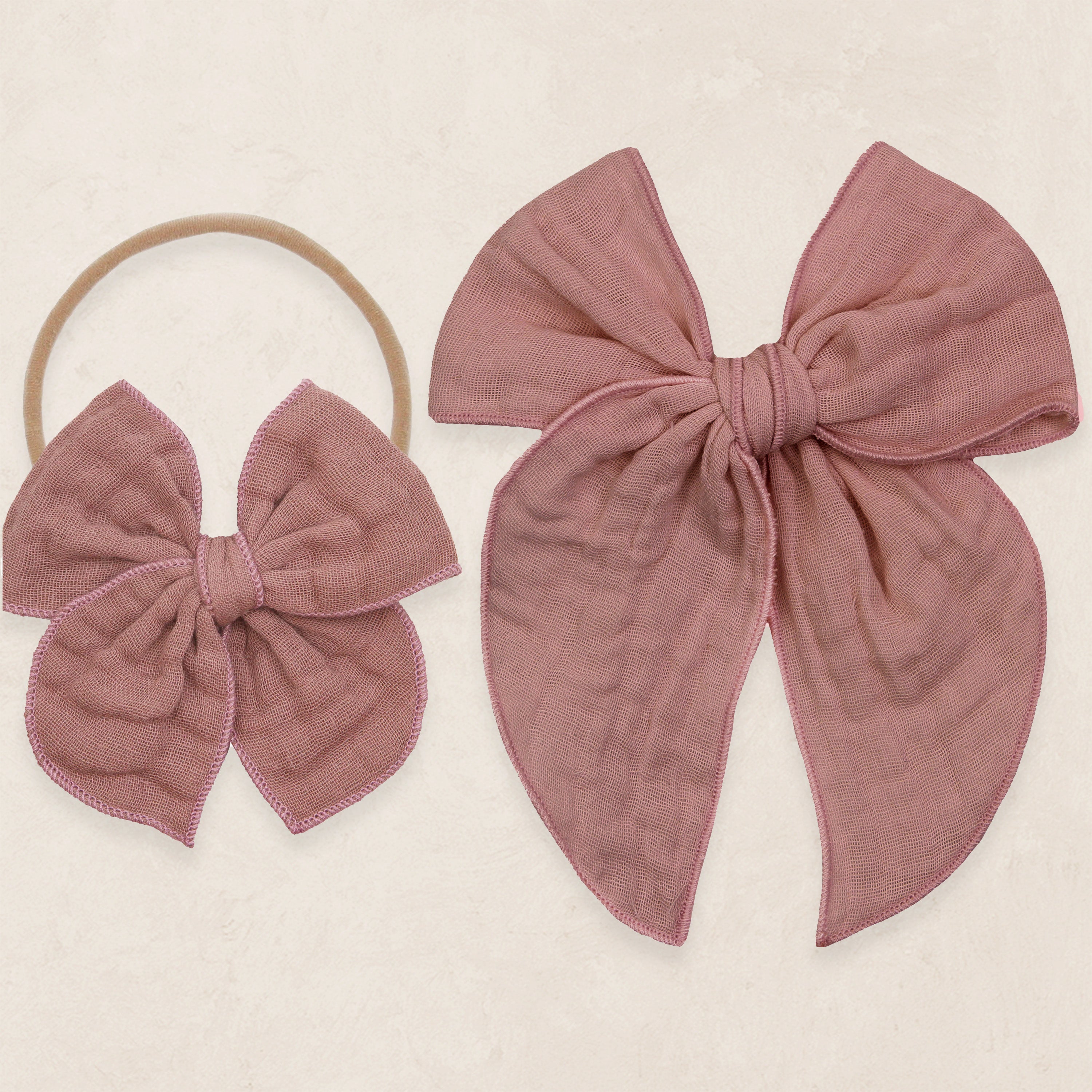 Cloud Muslin™ Heirloom Bow - Berry