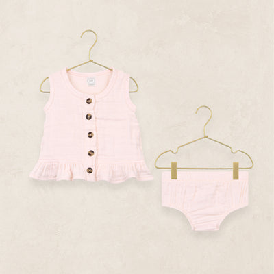 Ruffle Tank + Bloomer Set - Blush